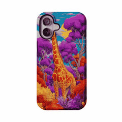 Bright Colorful Giraffe Jungle Phone Case, Anti-slip Shockproof Trendy iPhone Cover