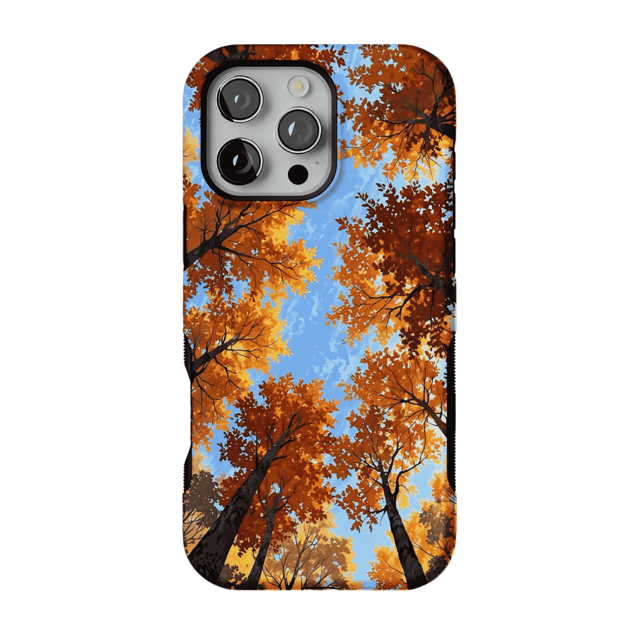 Autumn Forest Phone Case | Orange Leaves & Blue Sky Nature Cover