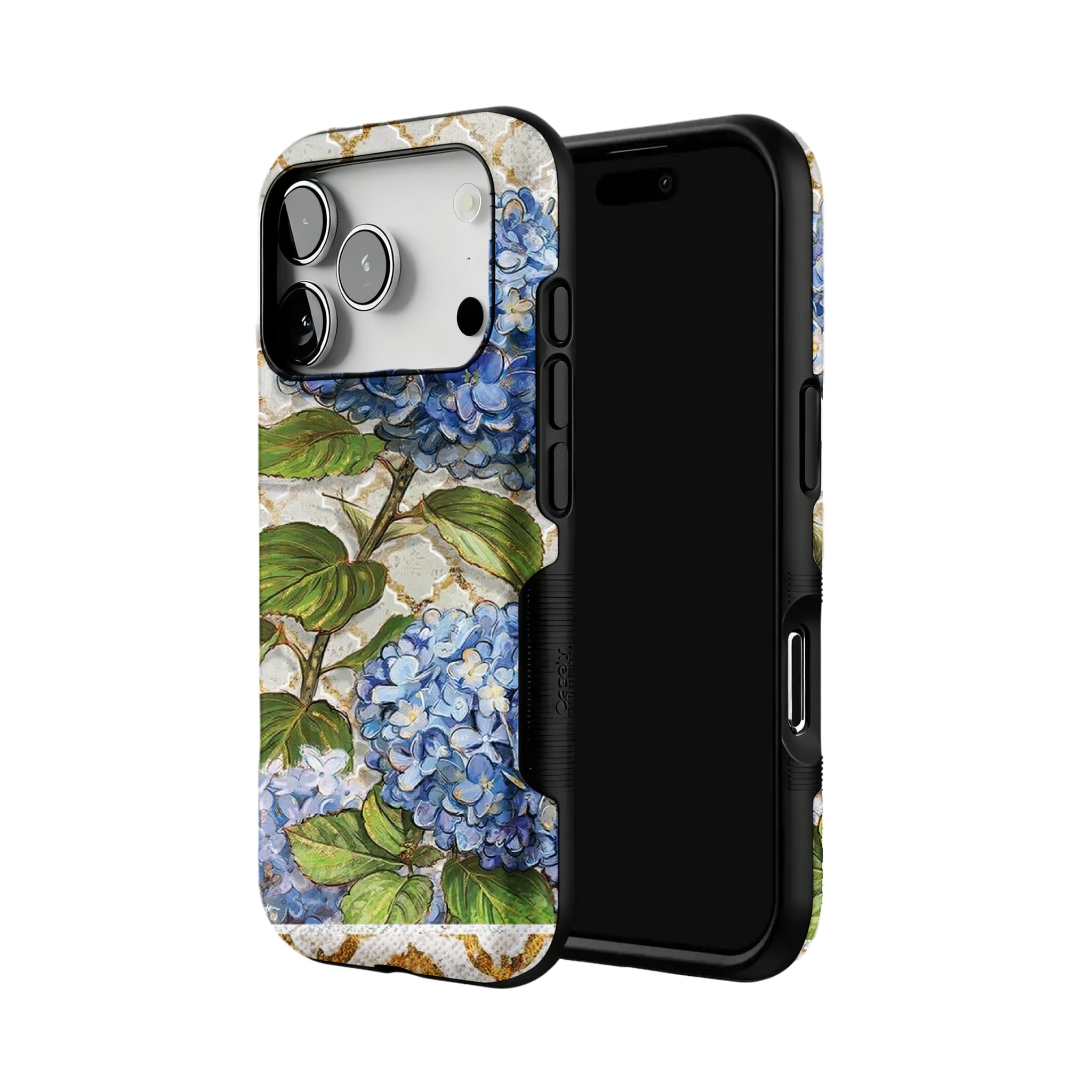 French Hydrangea Phone Case, Vintage Floral Cover for iPhone