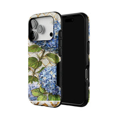 French Hydrangea Phone Case, Vintage Floral Cover for iPhone