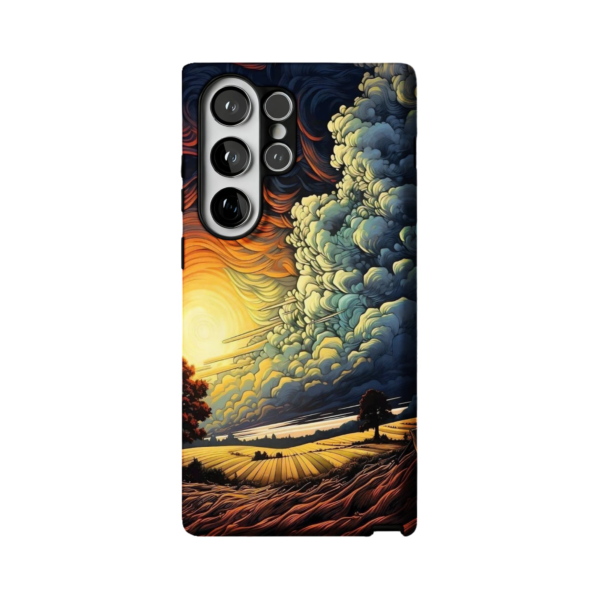 Van Gogh Style Sunset Phone Case | Artistic Oil Painting Shockproof Case for iPhone