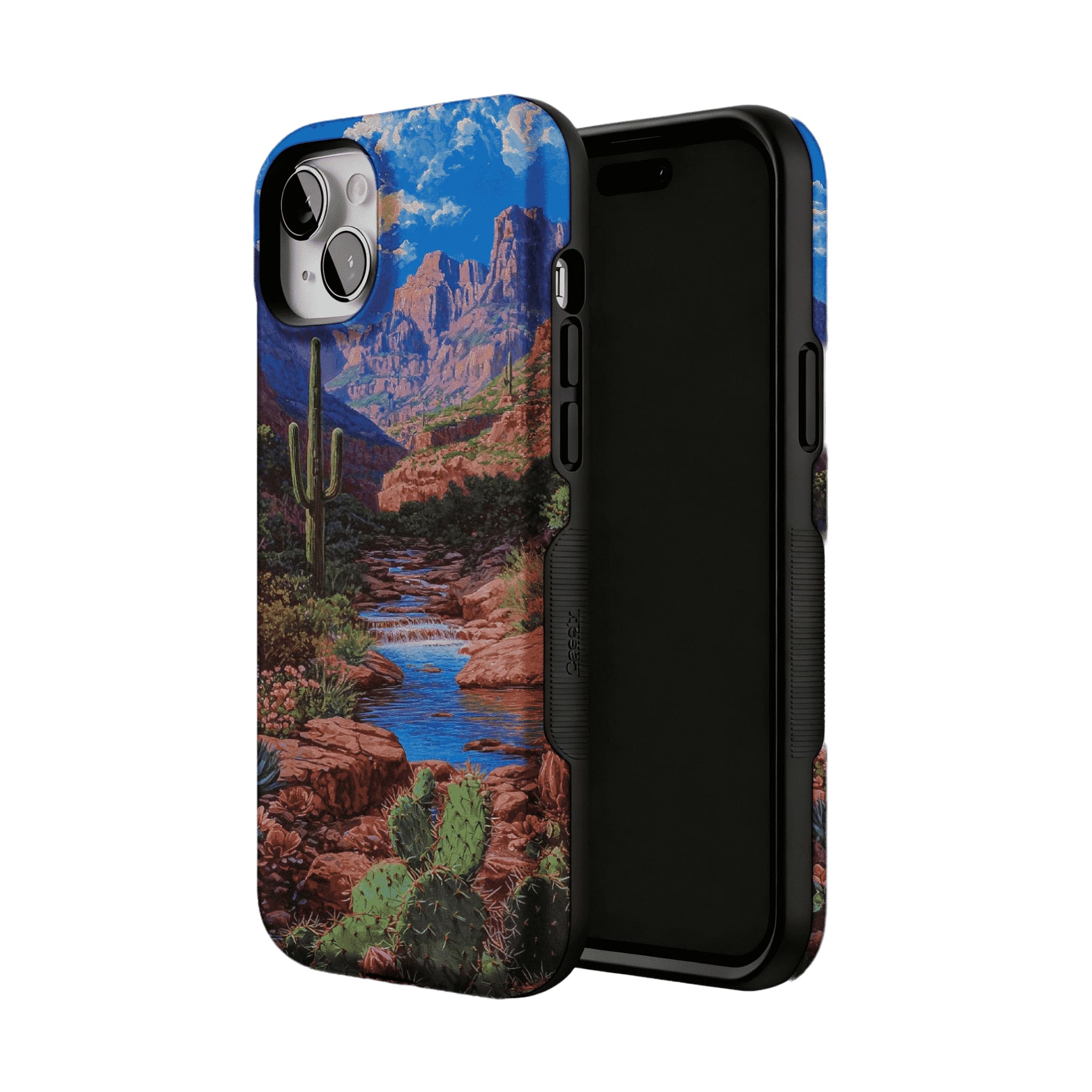 Red Rock Canyon Wild Cactus Landscape Shockproof Anti-slip iPhone Case