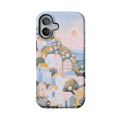 Cute Floral Hillside Cottage Shockproof Anti-slip Pastel iPhone Case