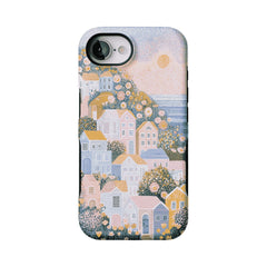 Cute Floral Hillside Cottage Shockproof Anti-slip Pastel iPhone Case