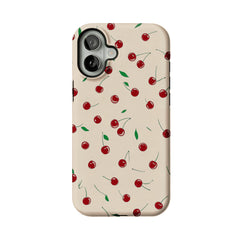Cute Scattered Red Cherry Leaf Shockproof Anti-slip iPhone Case