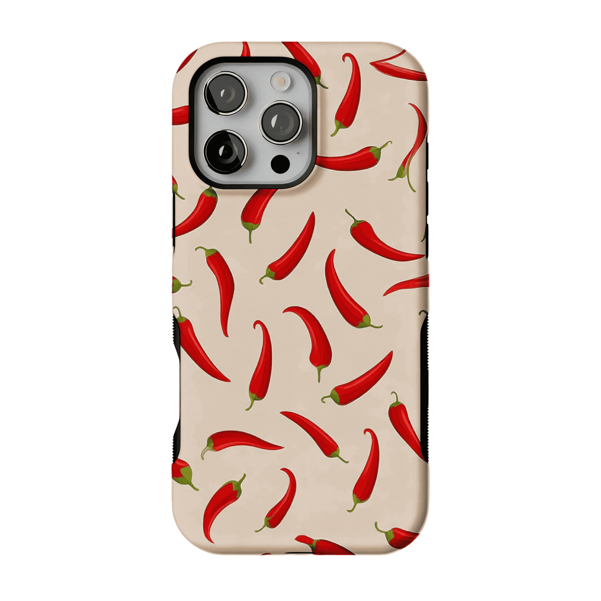 Bright Red Chili Pepper Vegetable Art Shockproof iPhone Case