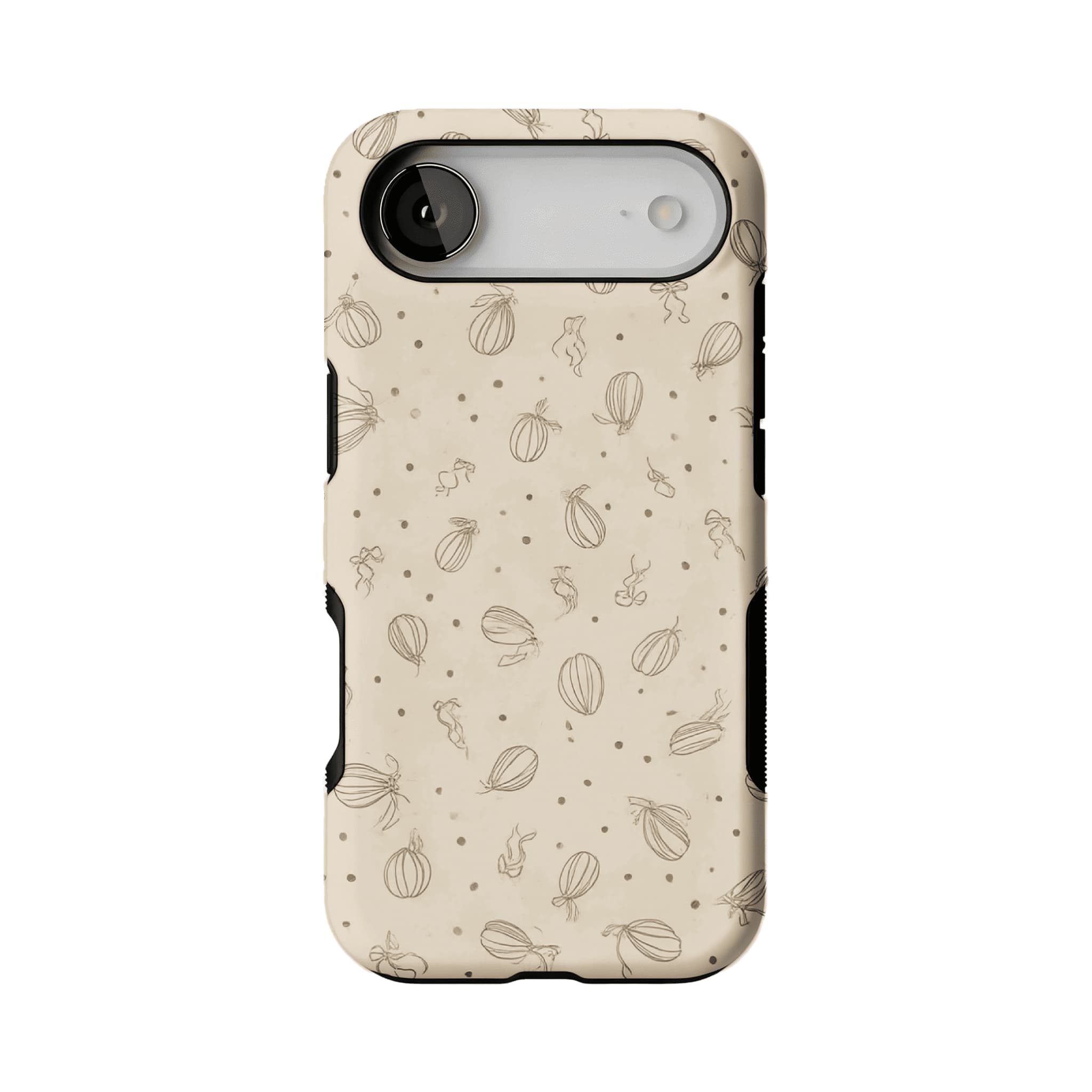 Sepia Line Farm Fruit Rabbit Shockproof Anti-slip iPhone Case