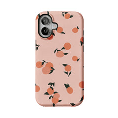 Soft Pink Fresh Orange Leaf Casual Shockproof Anti-slip iPhone Case