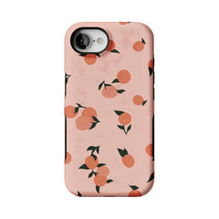 Soft Pink Fresh Orange Leaf Casual Shockproof Anti-slip iPhone Case