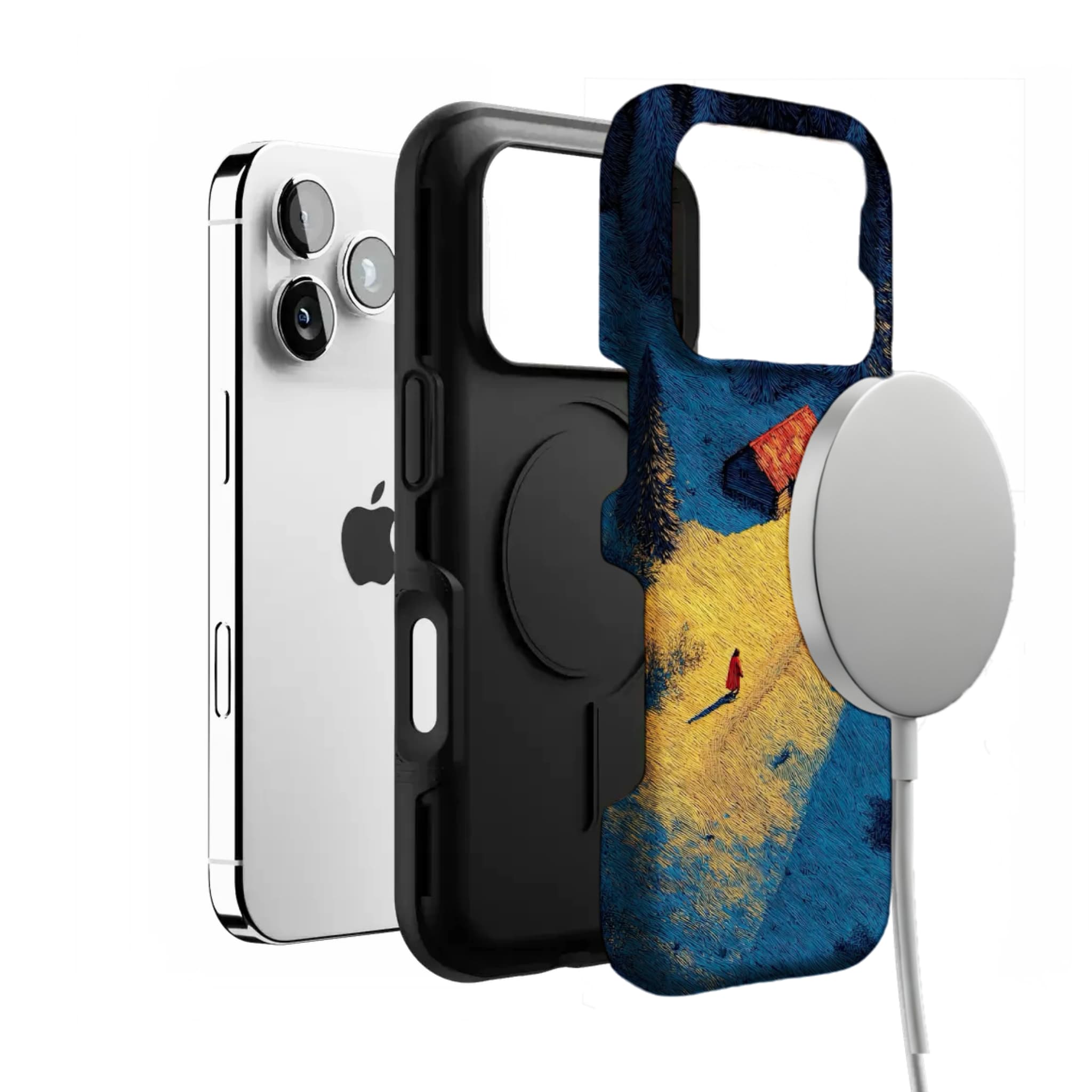 Van Gogh Style Night Cabin Phone Case | Cozy Impressionist Art Shockproof Cover