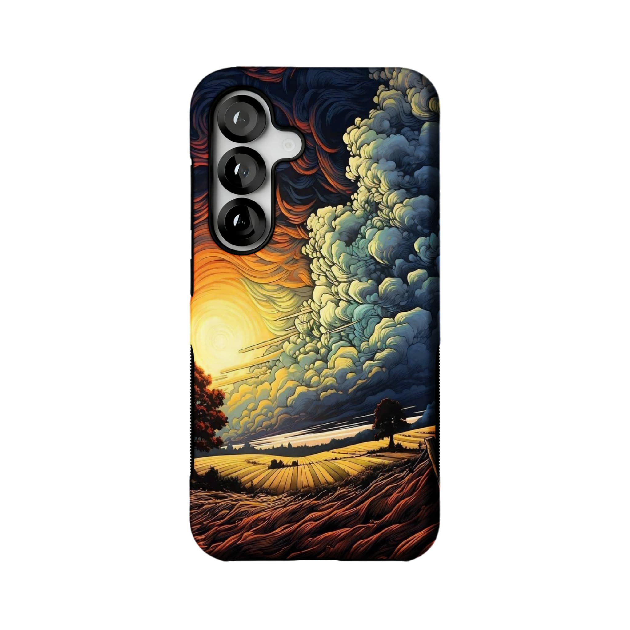 Van Gogh Style Sunset Phone Case | Artistic Oil Painting Shockproof Case for iPhone