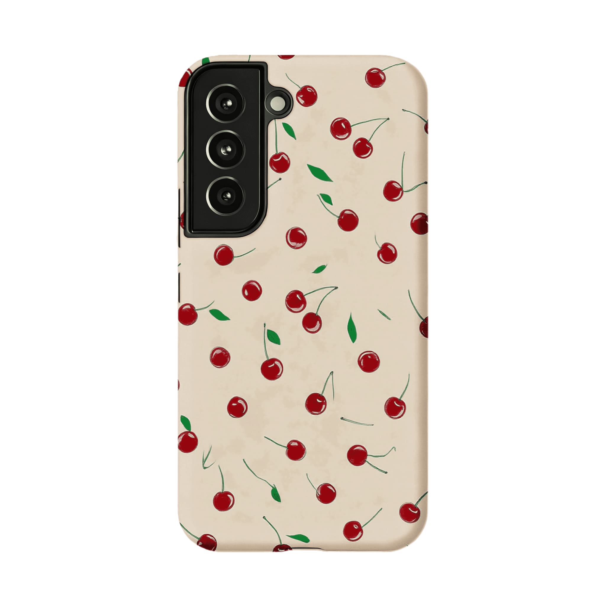 Cute Scattered Red Cherry Leaf Shockproof Anti-slip iPhone Case