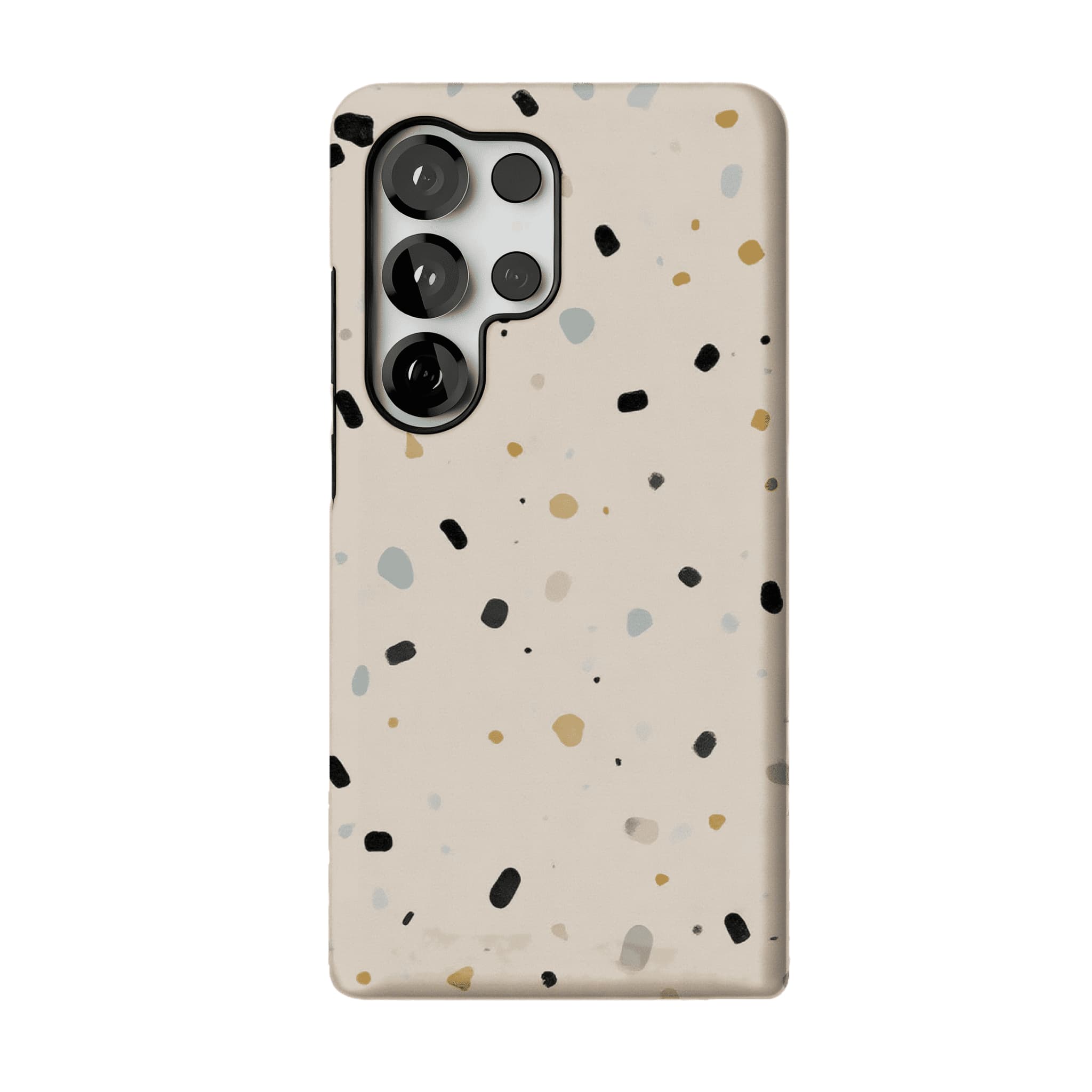 Neutral Terrazzo Speck Print Phone Case, Shockproof Anti-slip iPhone Cover