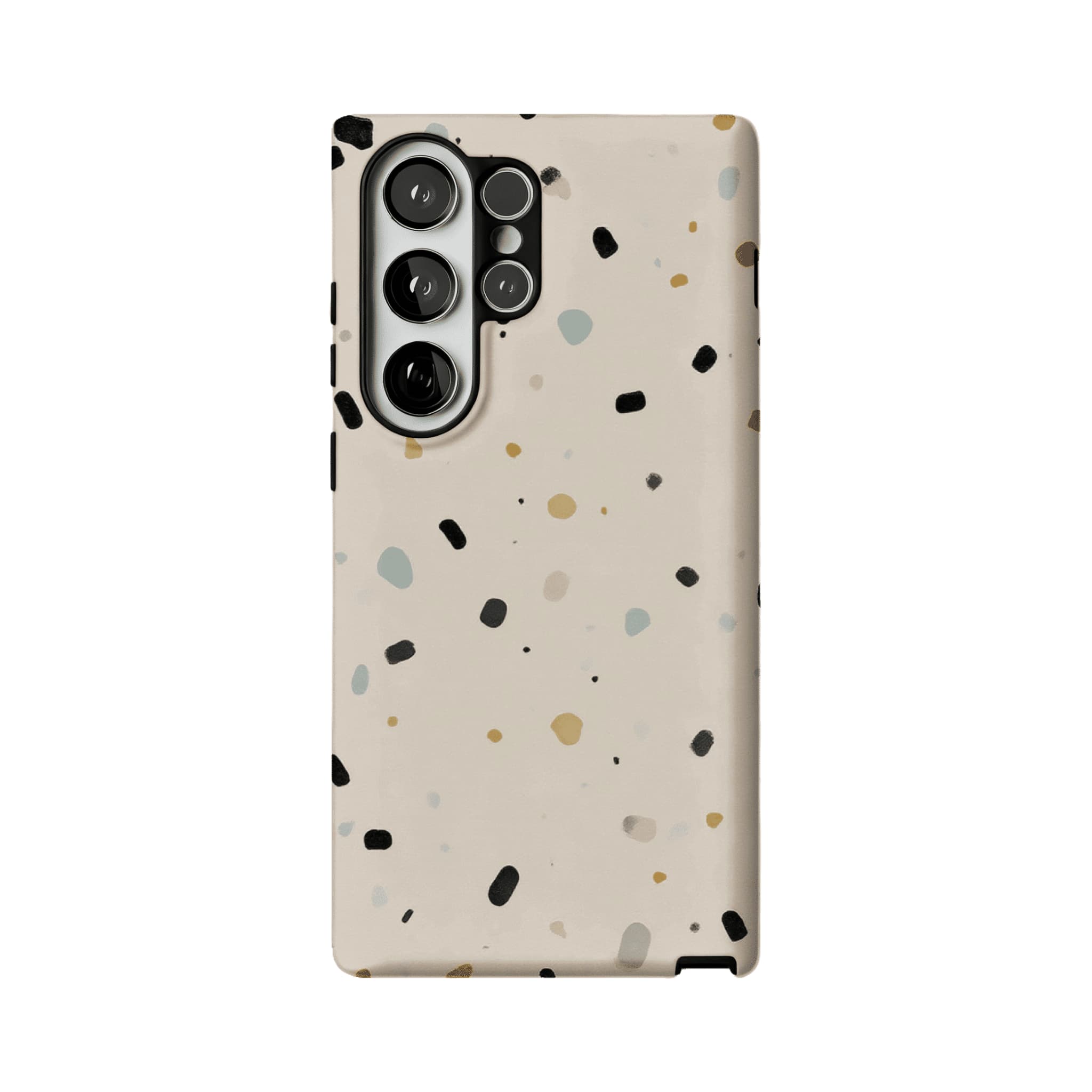 Neutral Terrazzo Speck Print Phone Case, Shockproof Anti-slip iPhone Cover