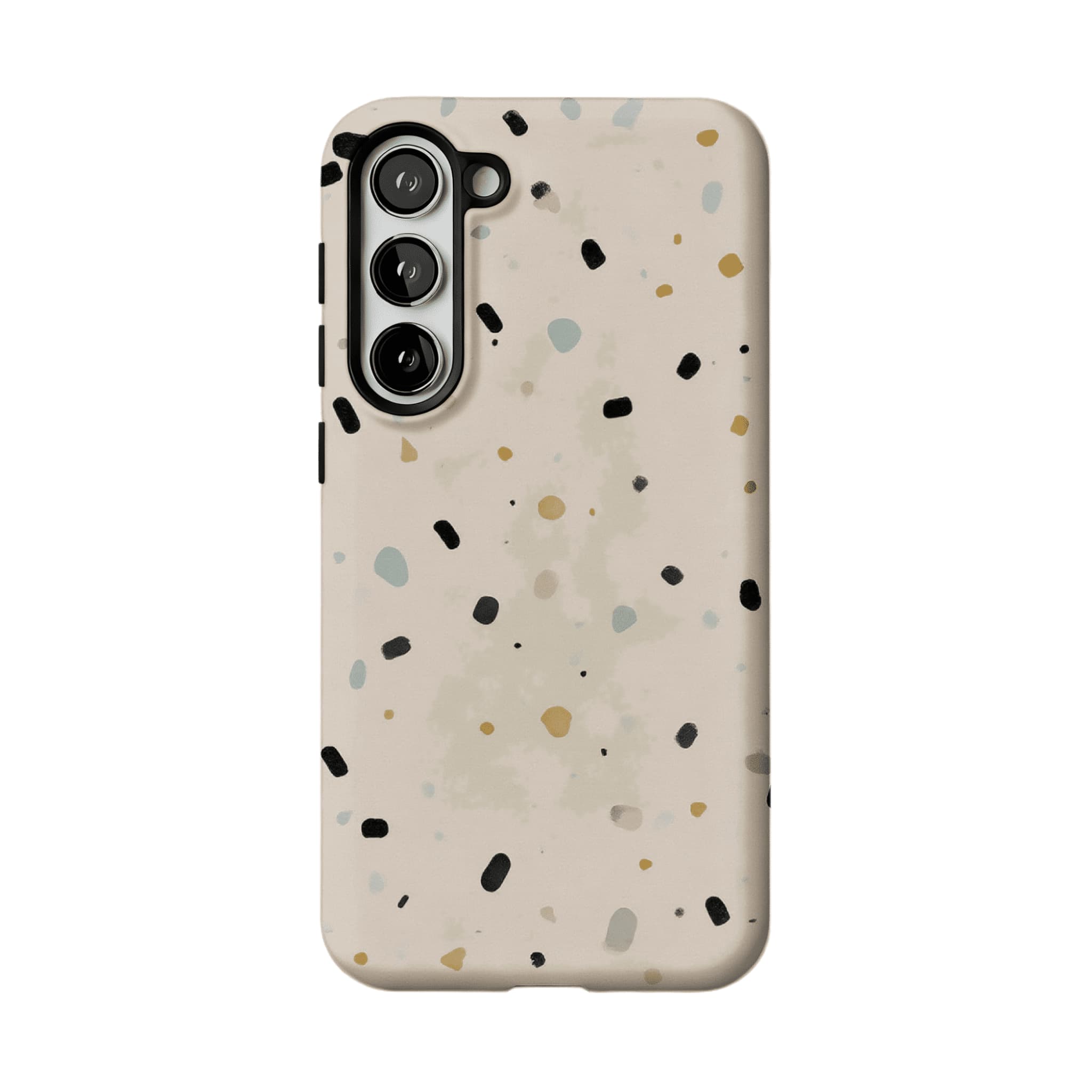 Neutral Terrazzo Speck Print Phone Case, Shockproof Anti-slip iPhone Cover