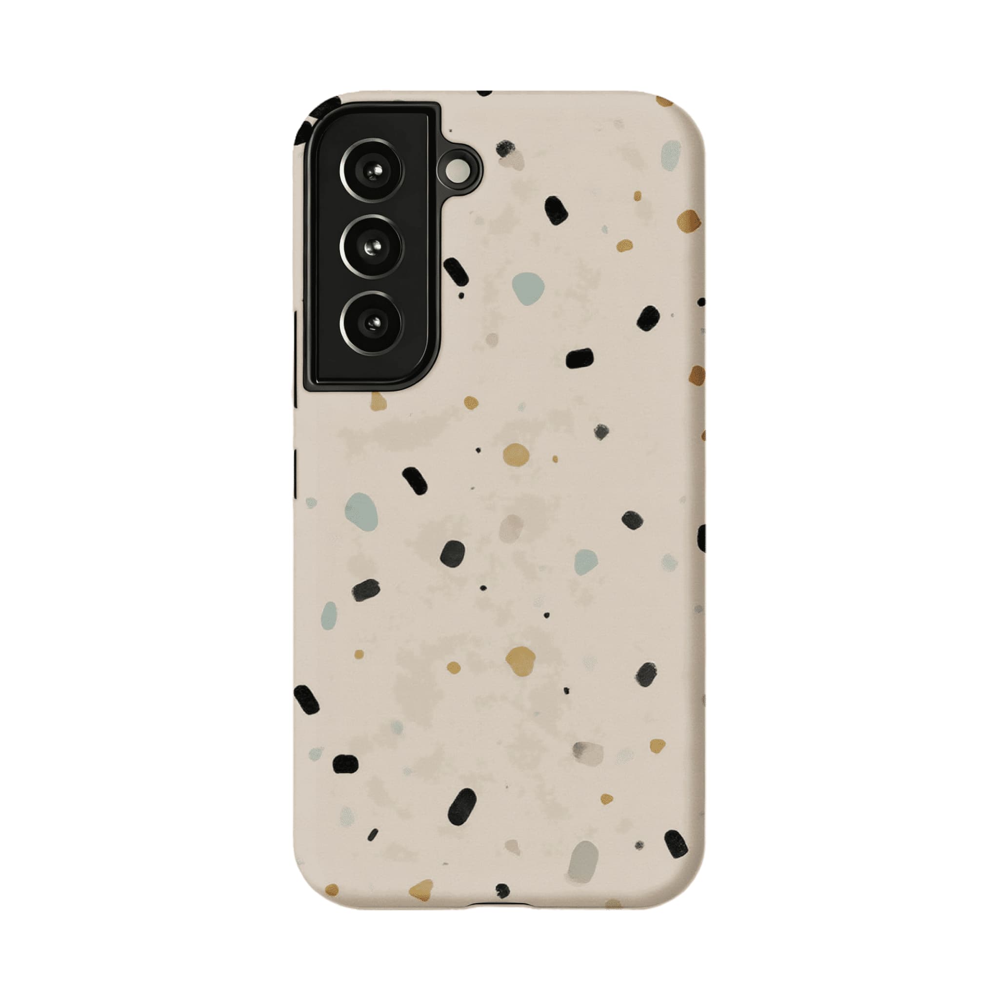 Neutral Terrazzo Speck Print Phone Case, Shockproof Anti-slip iPhone Cover