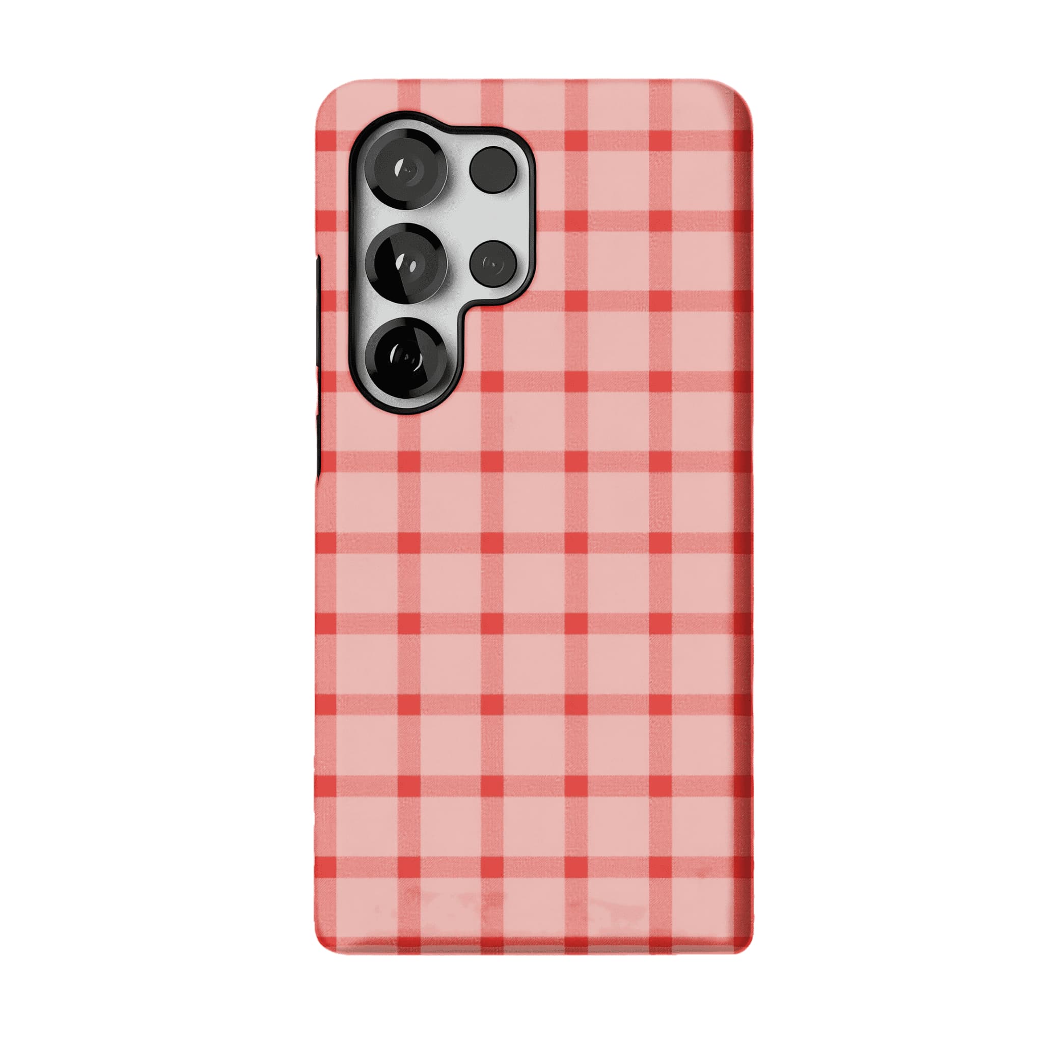 Blush Pink Red Classic Gingham Shockproof Anti-slip iPhone Case
