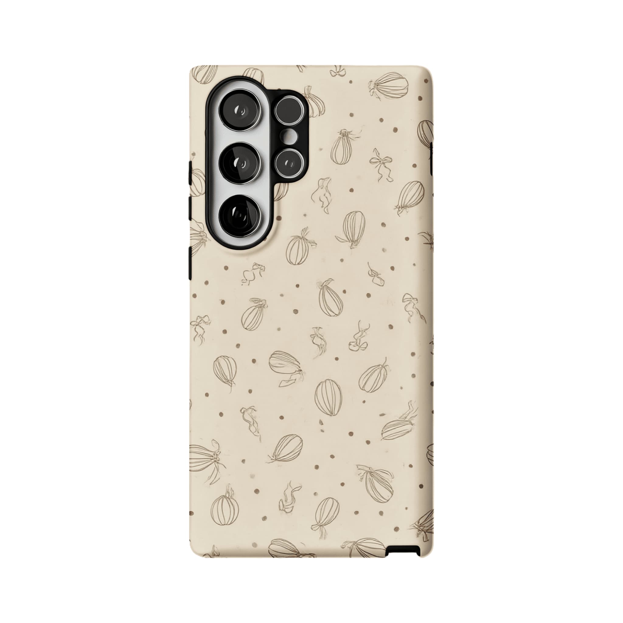 Sepia Line Farm Fruit Rabbit Shockproof Anti-slip iPhone Case