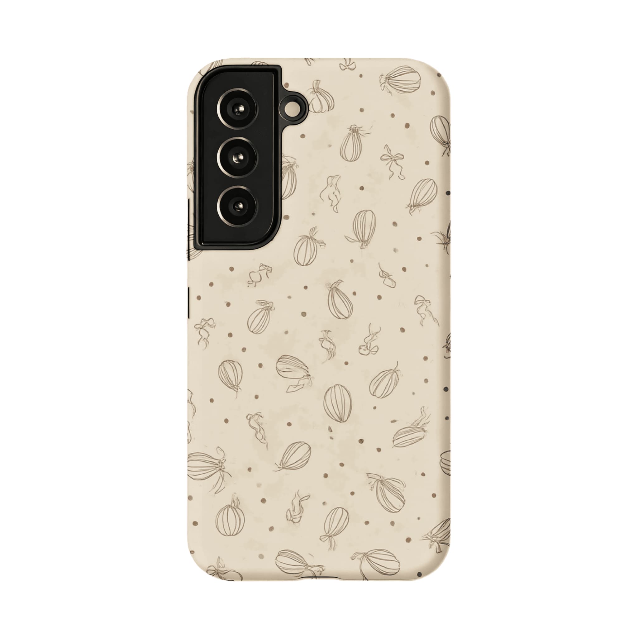 Sepia Line Farm Fruit Rabbit Shockproof Anti-slip iPhone Case