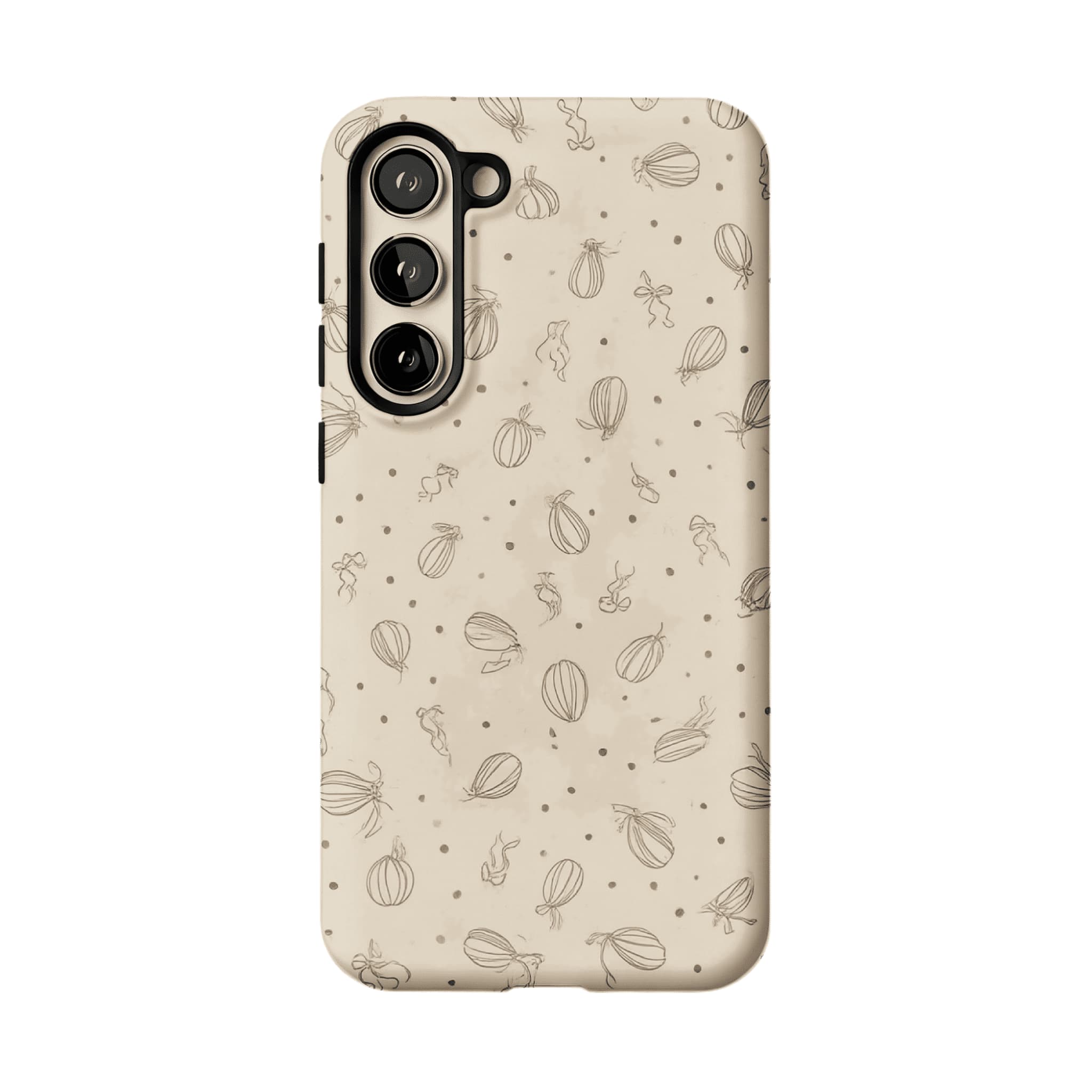 Sepia Line Farm Fruit Rabbit Shockproof Anti-slip iPhone Case