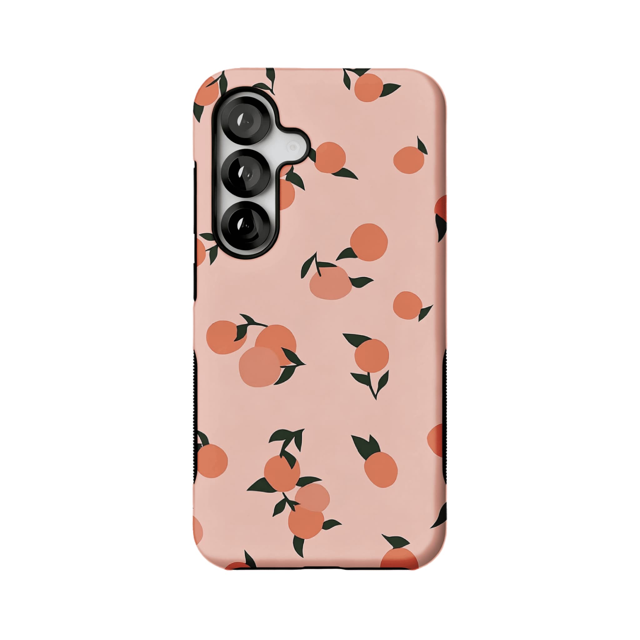 Soft Pink Fresh Orange Leaf Casual Shockproof Anti-slip iPhone Case
