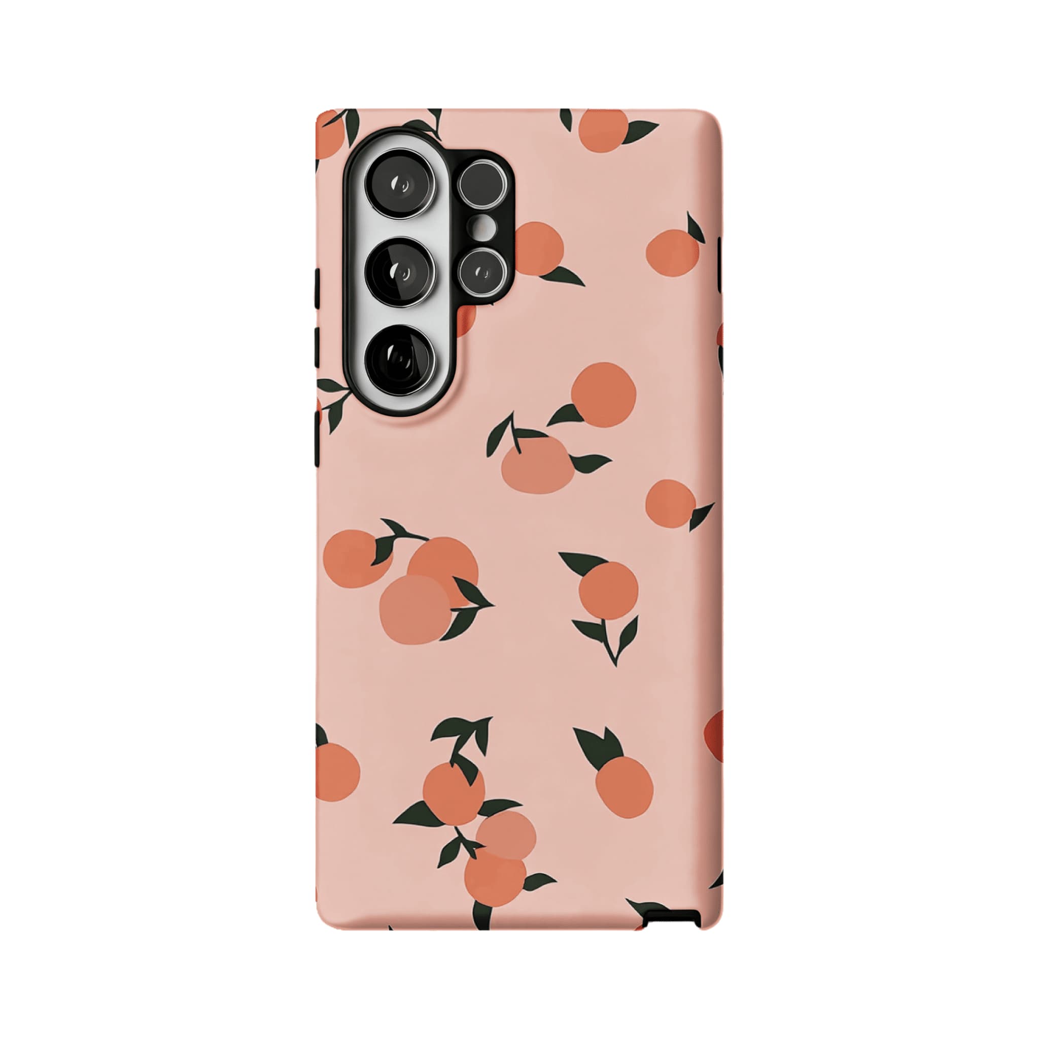 Soft Pink Fresh Orange Leaf Casual Shockproof Anti-slip iPhone Case