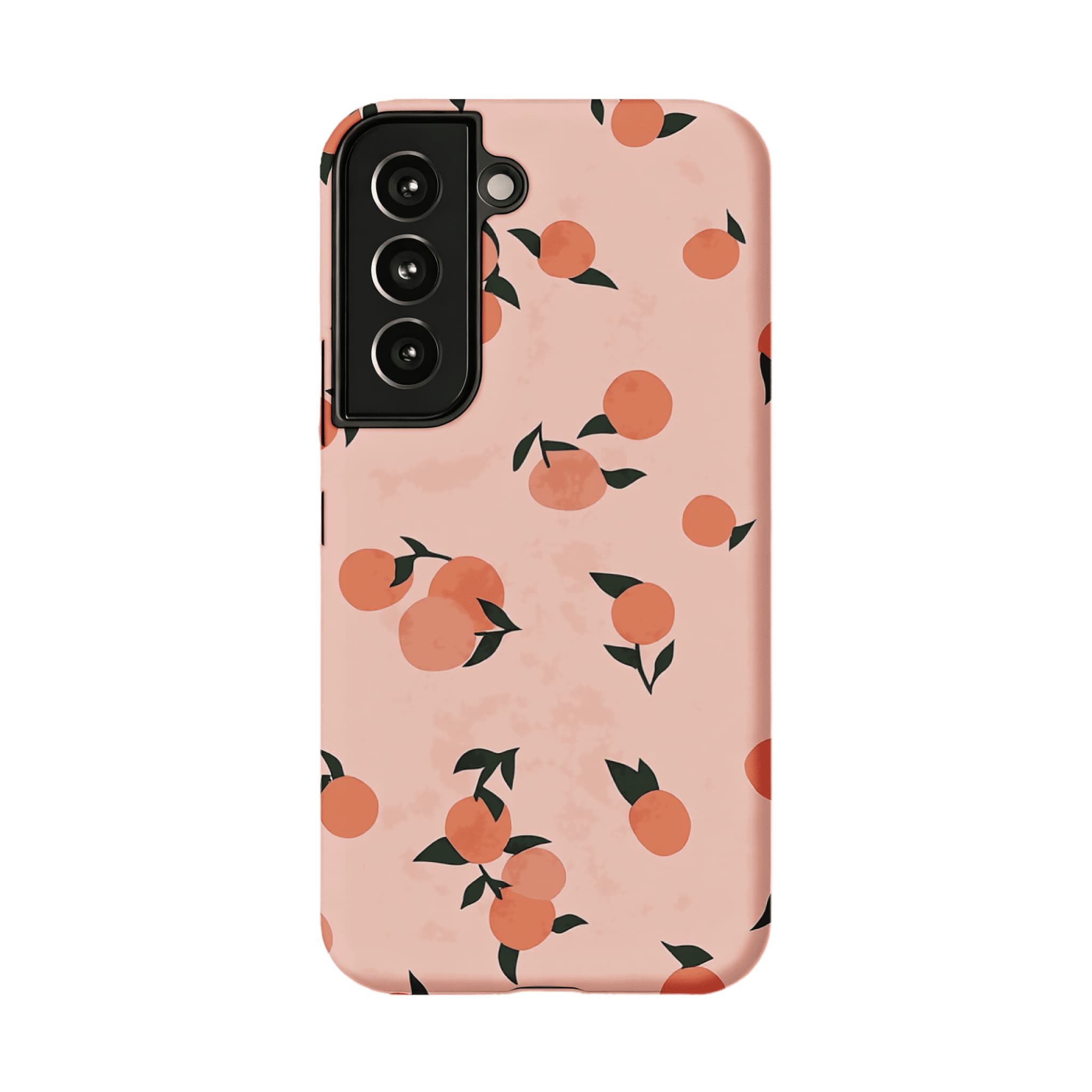 Soft Pink Fresh Orange Leaf Casual Shockproof Anti-slip iPhone Case