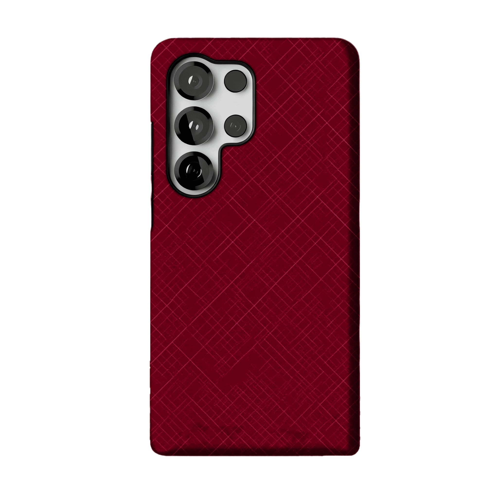 Luxury Wine Red Cross Line Leather Texture Minimal Business iPhone Cover
