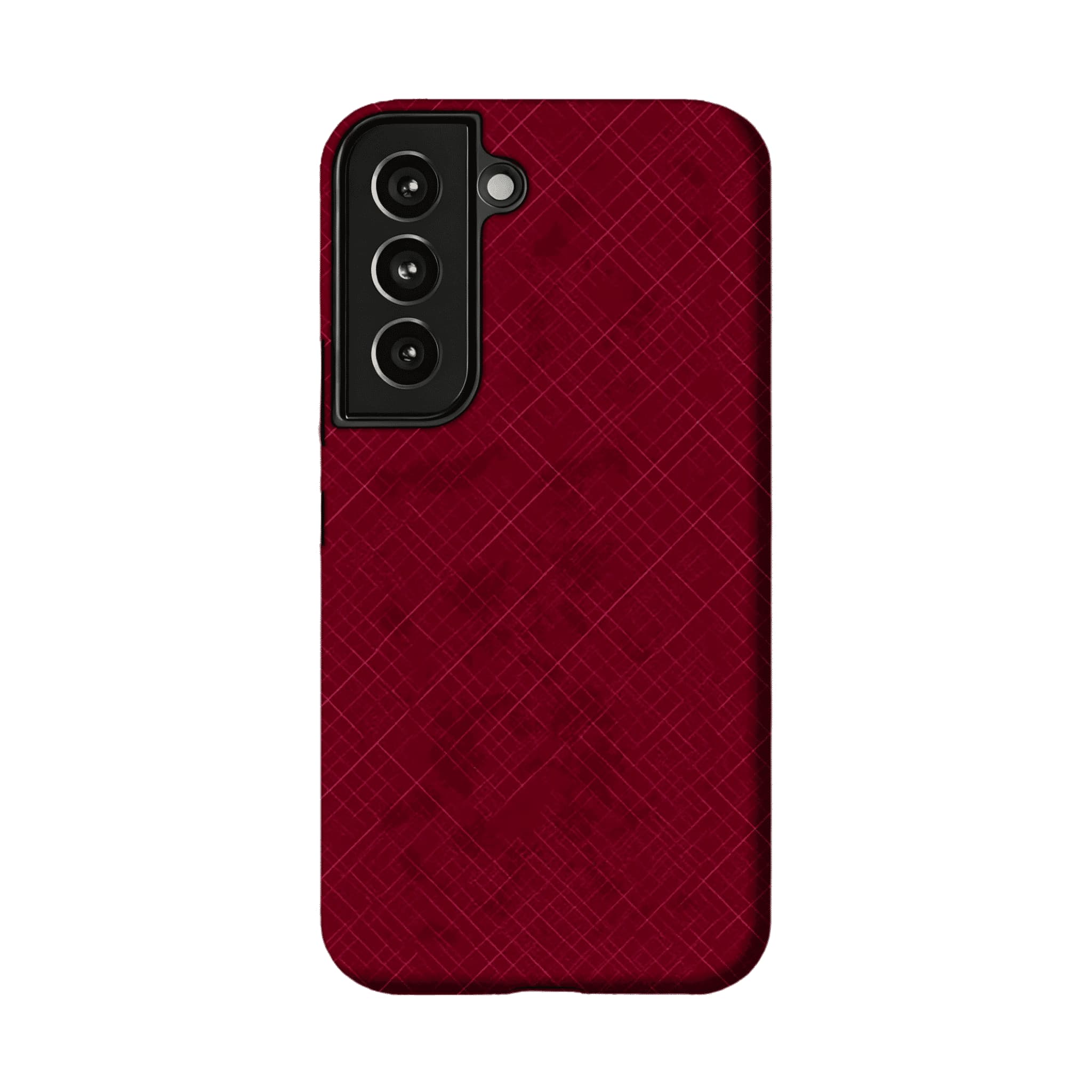 Luxury Wine Red Cross Line Leather Texture Minimal Business iPhone Cover