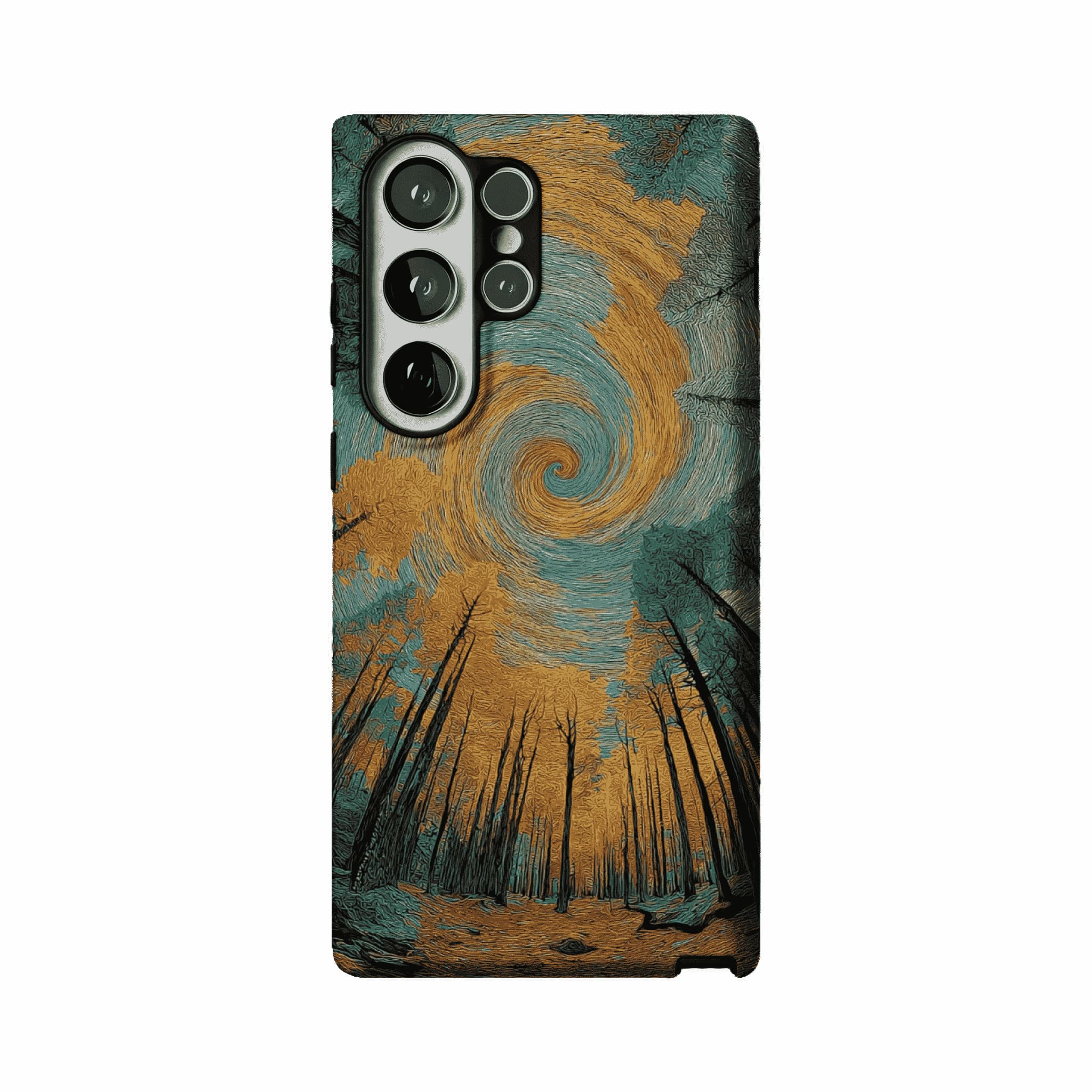 Swirl Cloud Autumn Pine Forest Impasto Art Shockproof iPhone Case