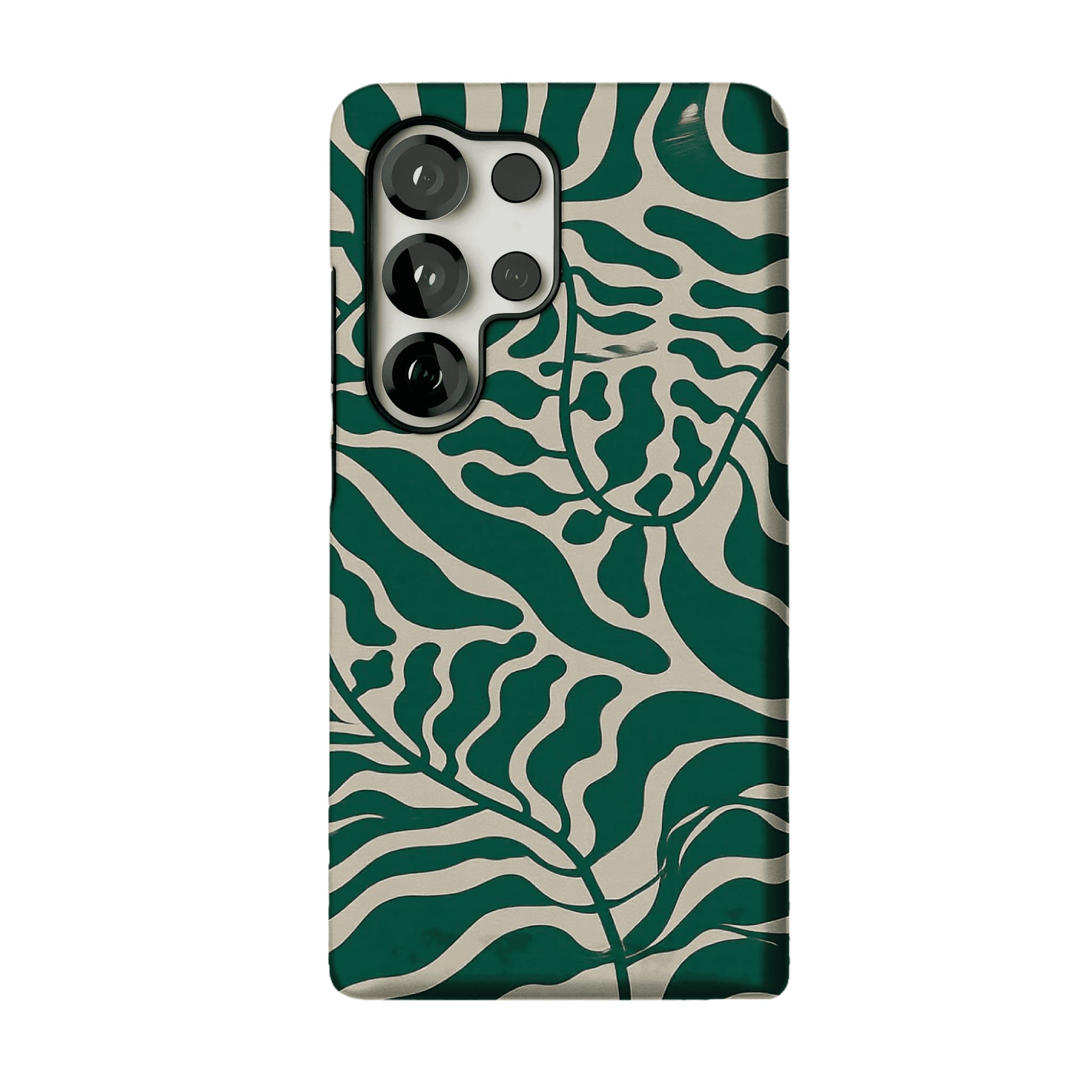 Aesthetic Vintage Block Print Tropical Leaf Trendy Cream iPhone Cover