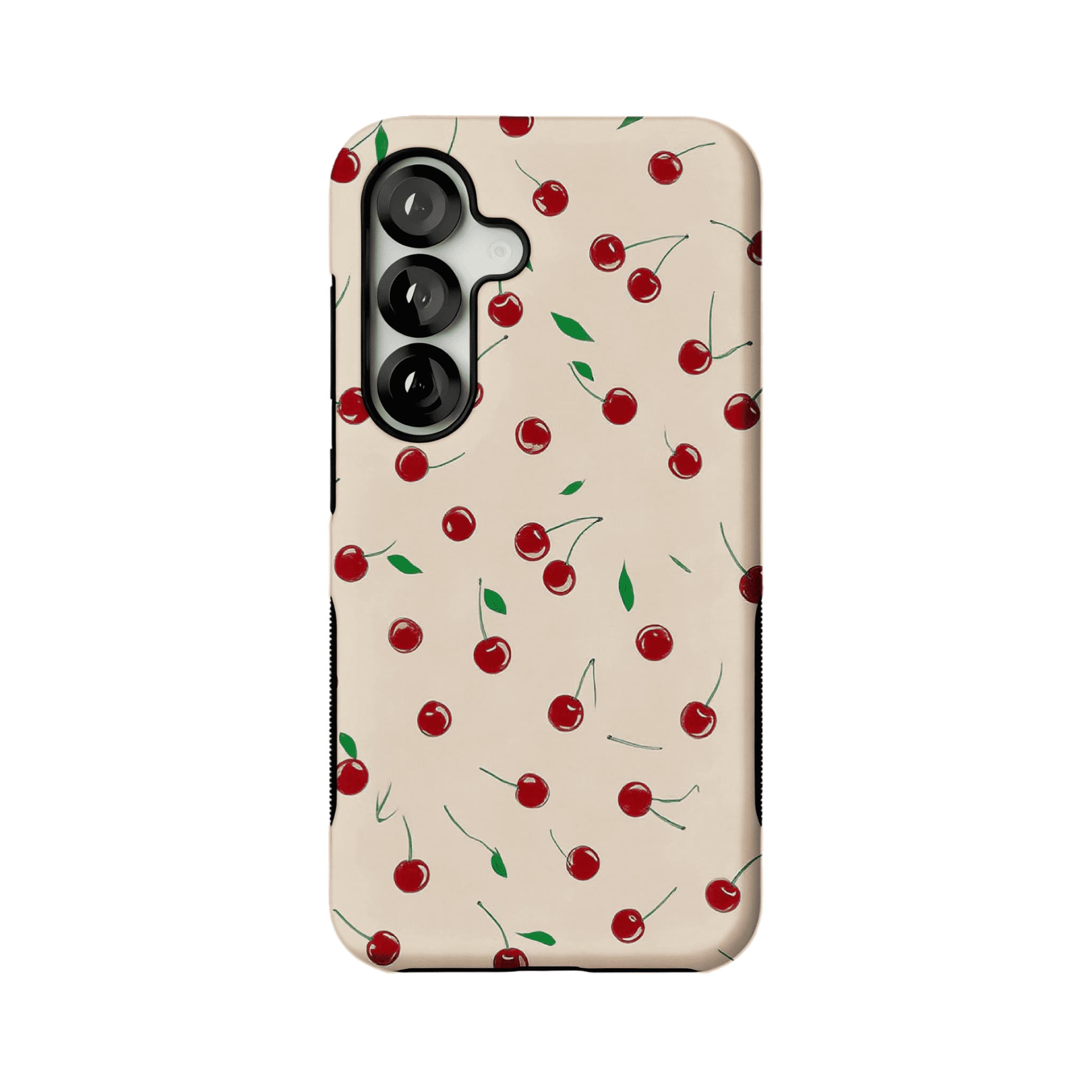 Cute Scattered Red Cherry Leaf Shockproof Anti-slip iPhone Case
