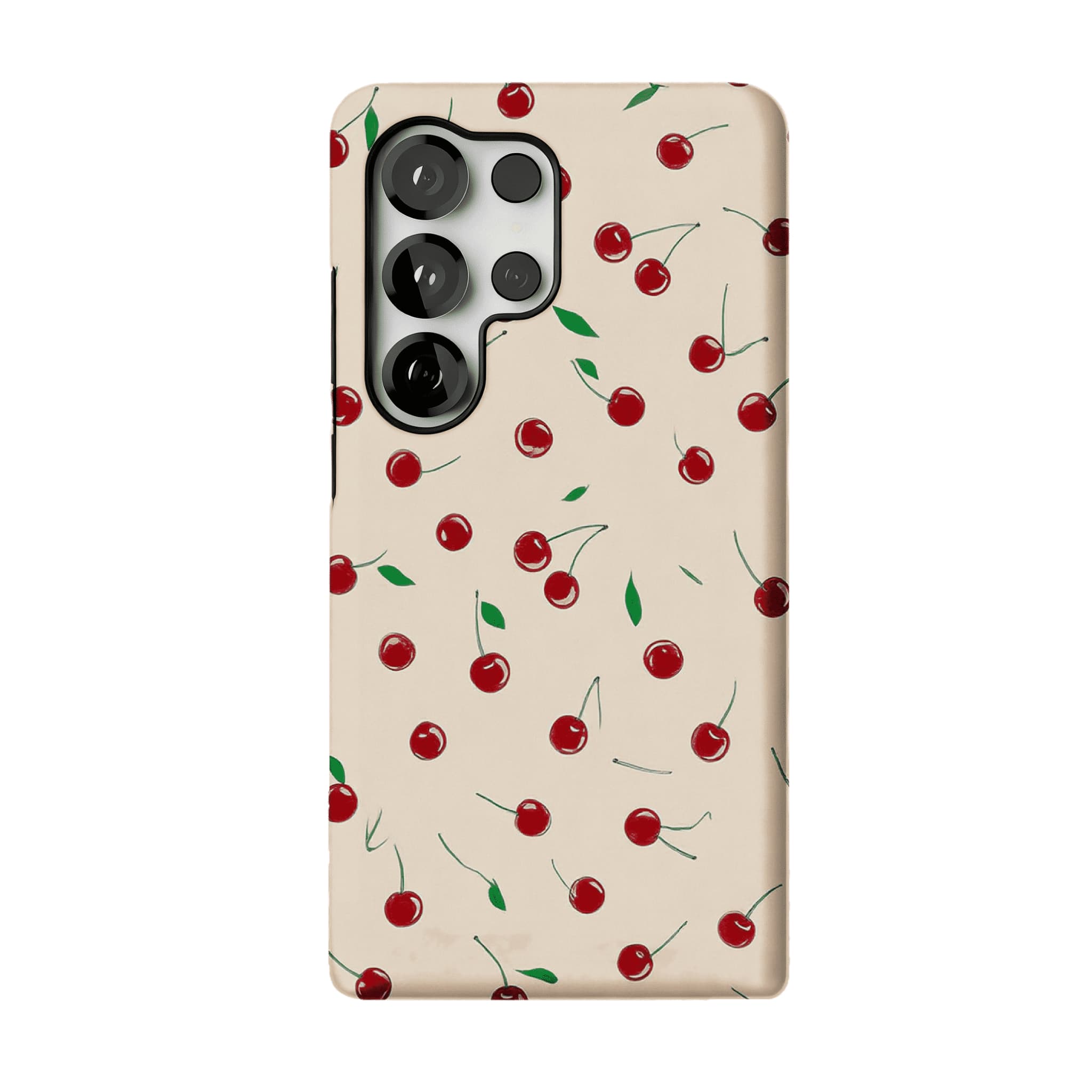 Cute Scattered Red Cherry Leaf Shockproof Anti-slip iPhone Case