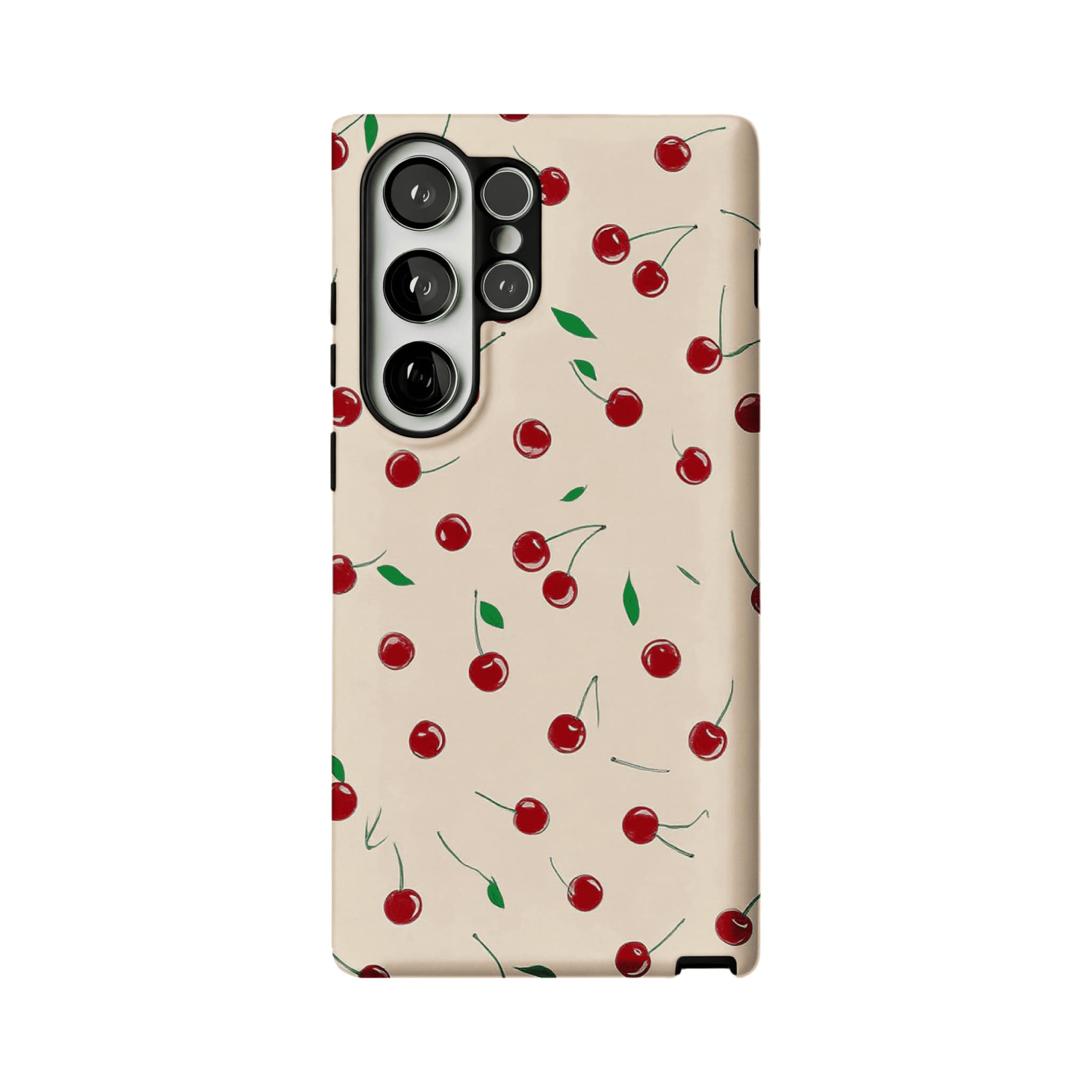 Cute Scattered Red Cherry Leaf Shockproof Anti-slip iPhone Case