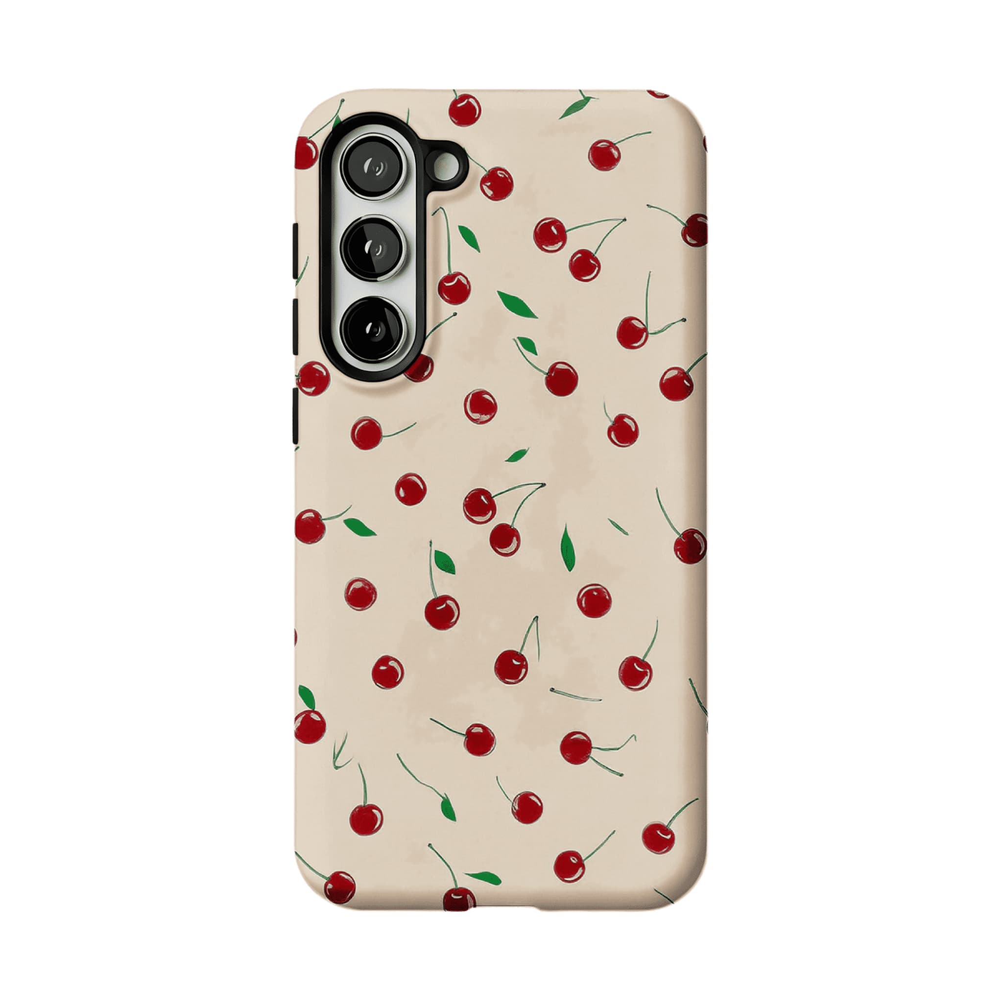 Cute Scattered Red Cherry Leaf Shockproof Anti-slip iPhone Case