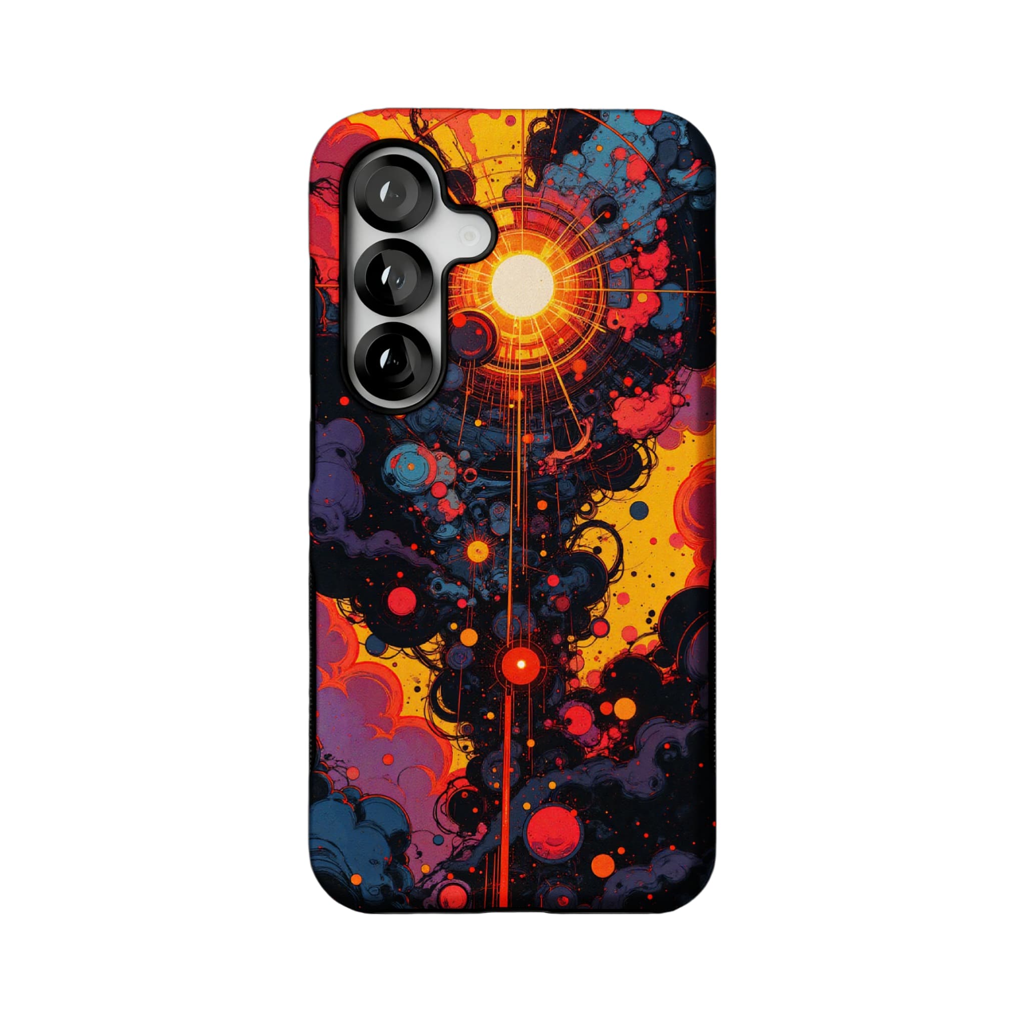 Abstract Cosmic Nebula Phone Case, Cyberpunk Art Cover for iPhone