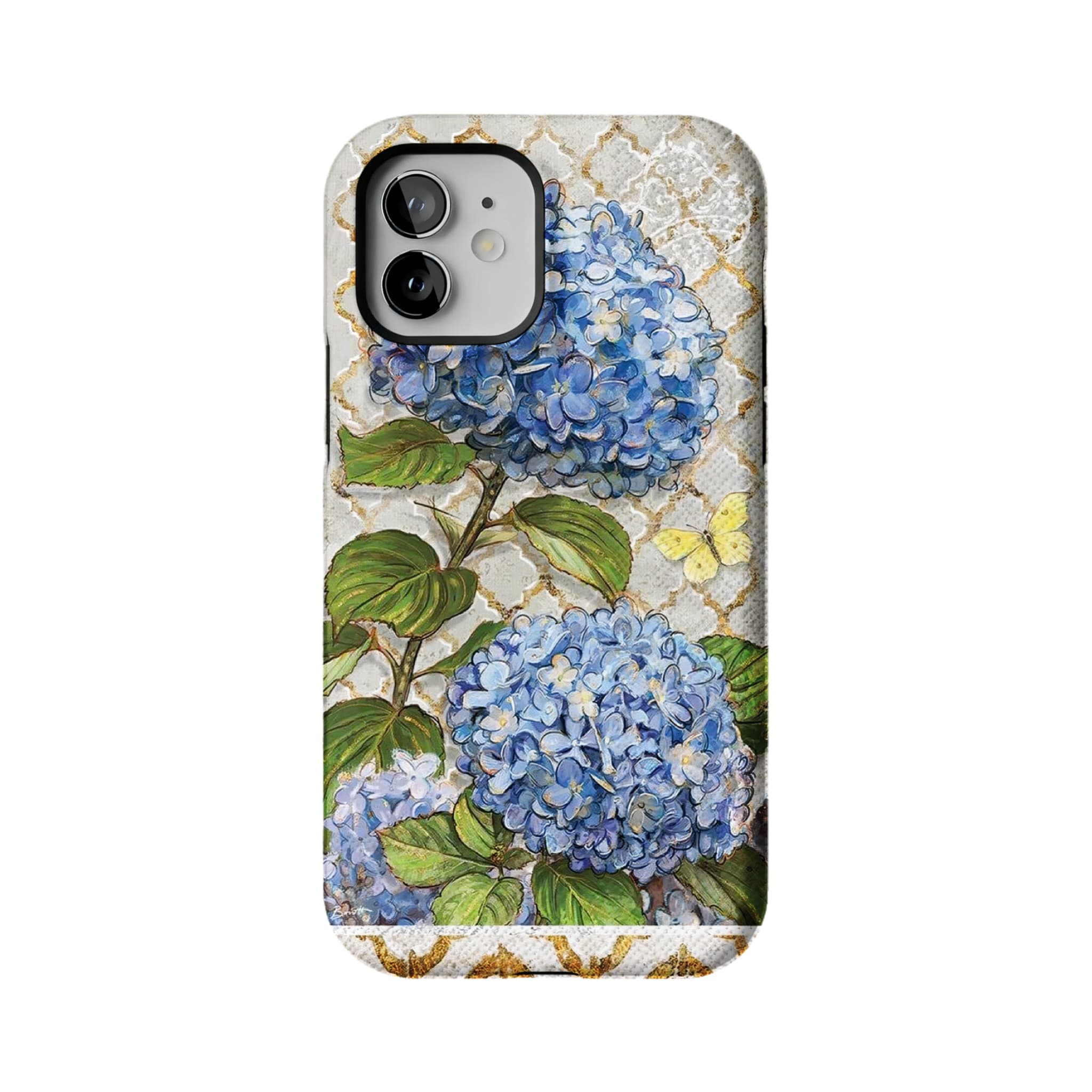 French Hydrangea Phone Case, Vintage Floral Cover for iPhone
