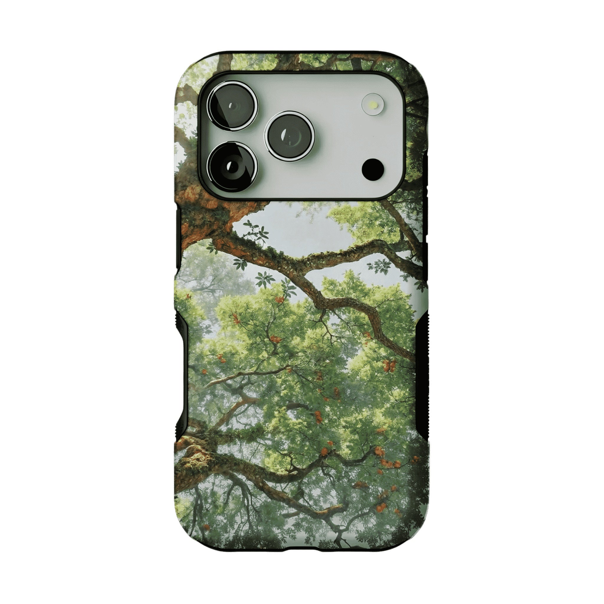 Fresh Green Ancient Tree Forest Phone Case, Anti-slip Shockproof iPhone Cover