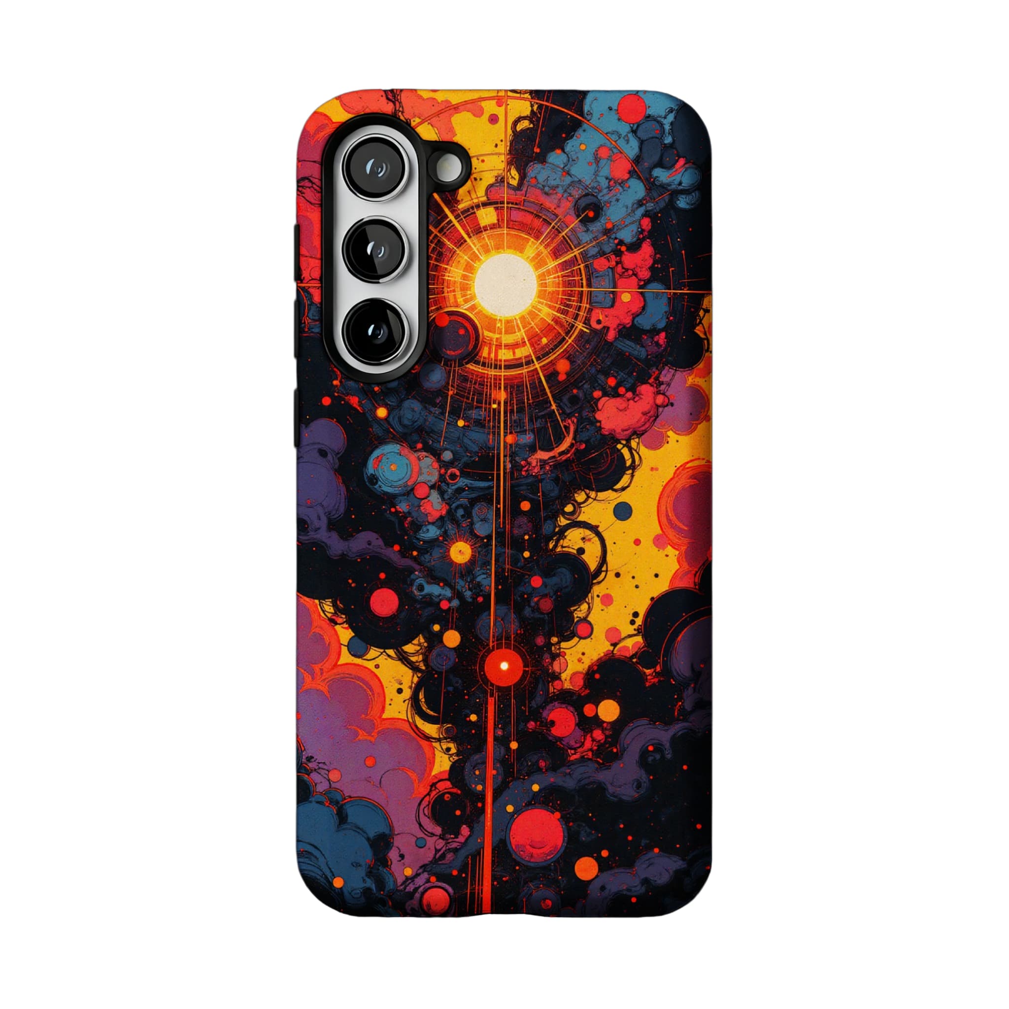 Abstract Cosmic Nebula Phone Case, Cyberpunk Art Cover for iPhone