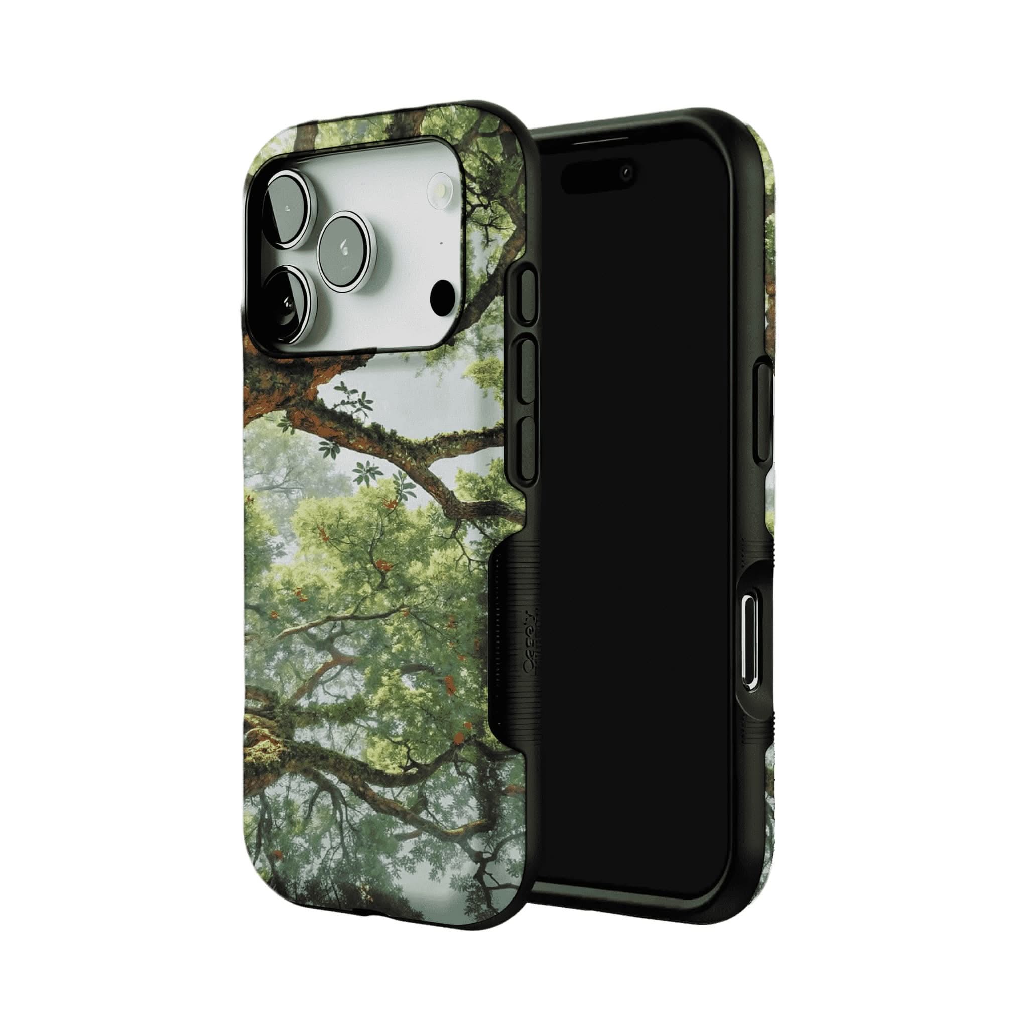 Fresh Green Ancient Tree Forest Phone Case, Anti-slip Shockproof iPhone Cover