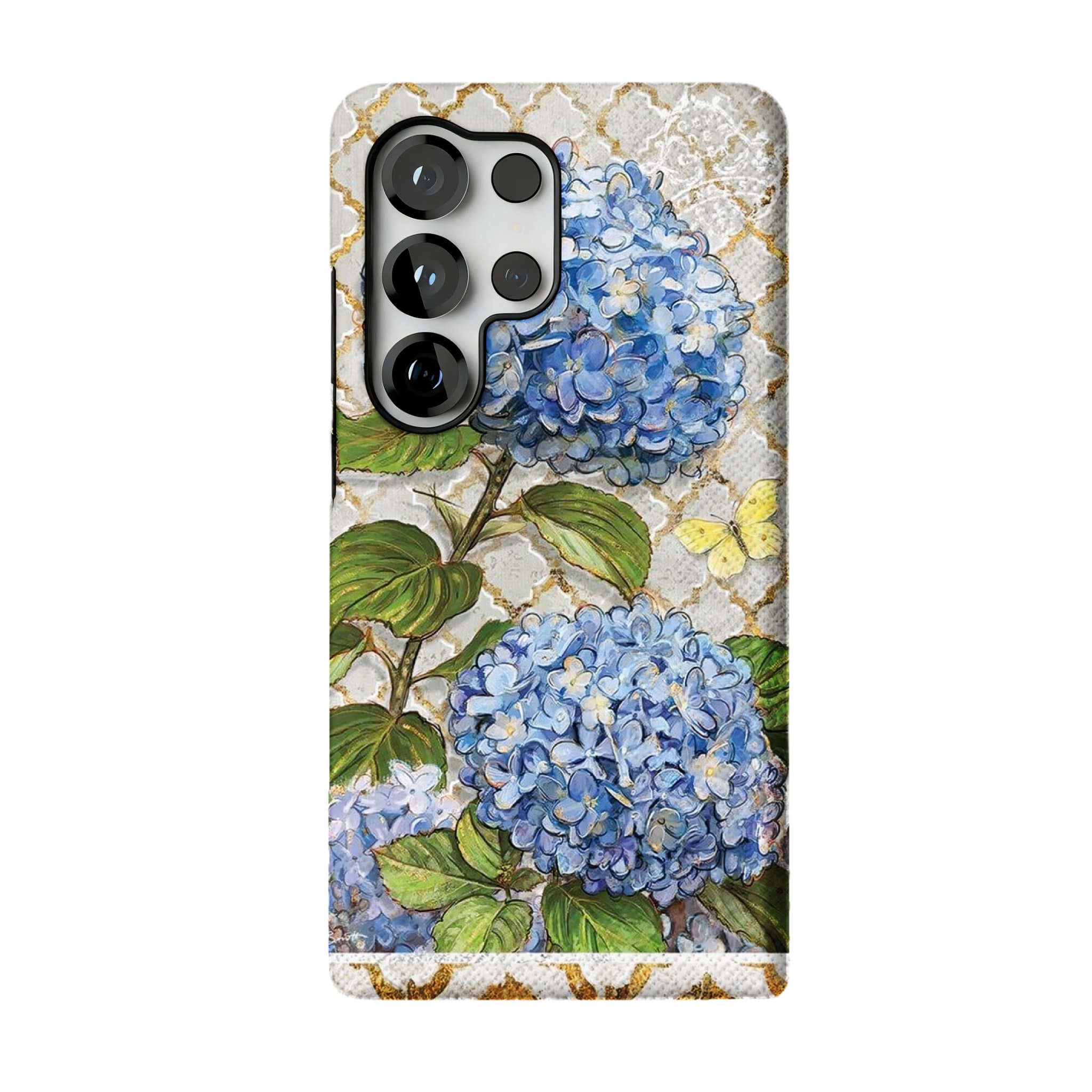 French Hydrangea Phone Case, Vintage Floral Cover for iPhone