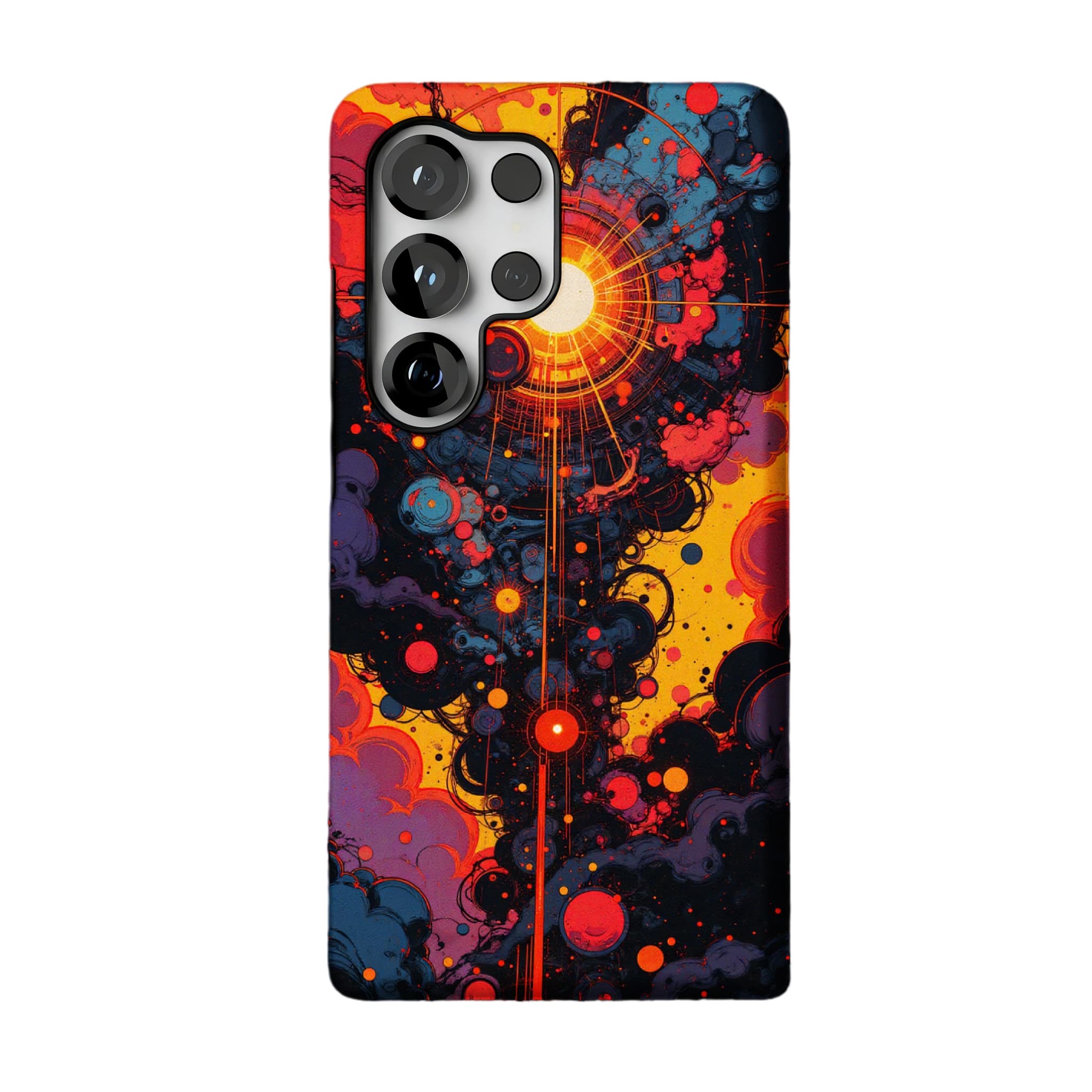 Abstract Cosmic Nebula Phone Case, Cyberpunk Art Cover for iPhone