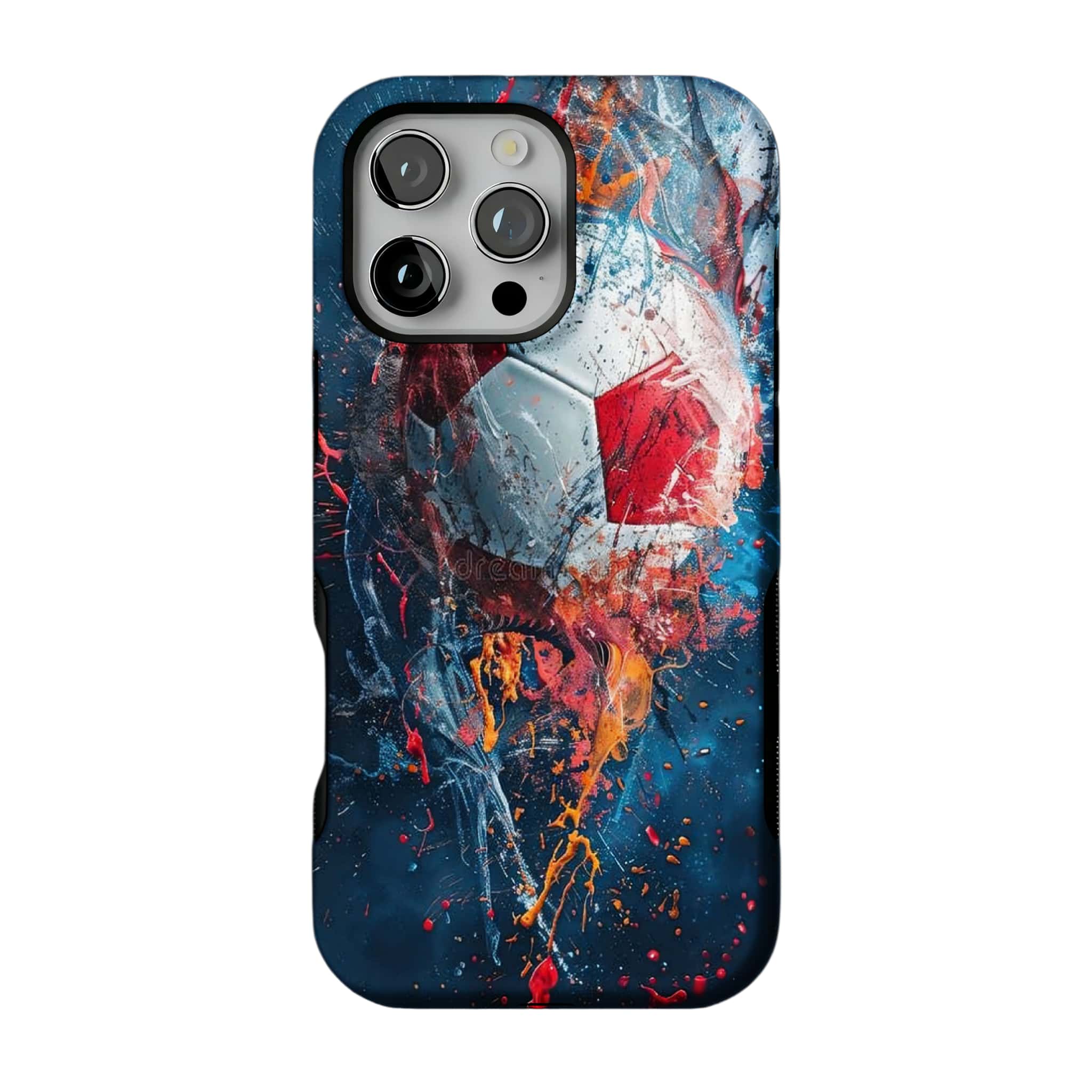 Soccer Ball Graffiti Phone Case, Abstract Sports Cover for iPhone