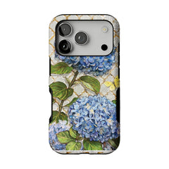 French Hydrangea Phone Case, Vintage Floral Cover for iPhone