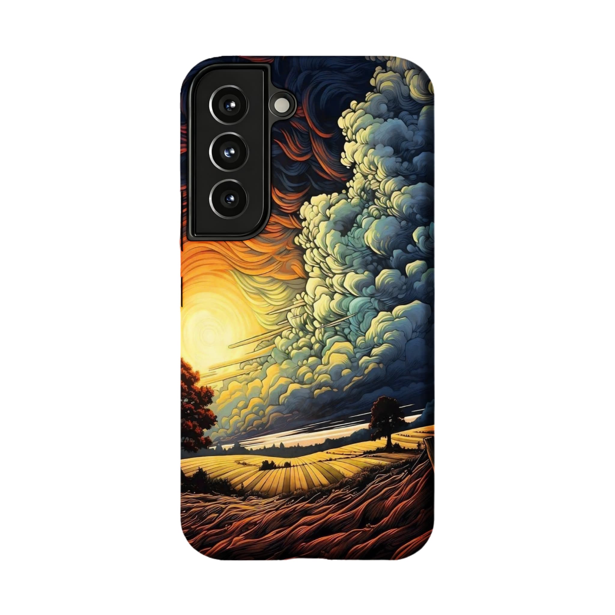Van Gogh Style Sunset Phone Case | Artistic Oil Painting Shockproof Case for iPhone