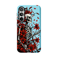 Gothic Skeleton Floral Phone Case for Samsung Galaxy