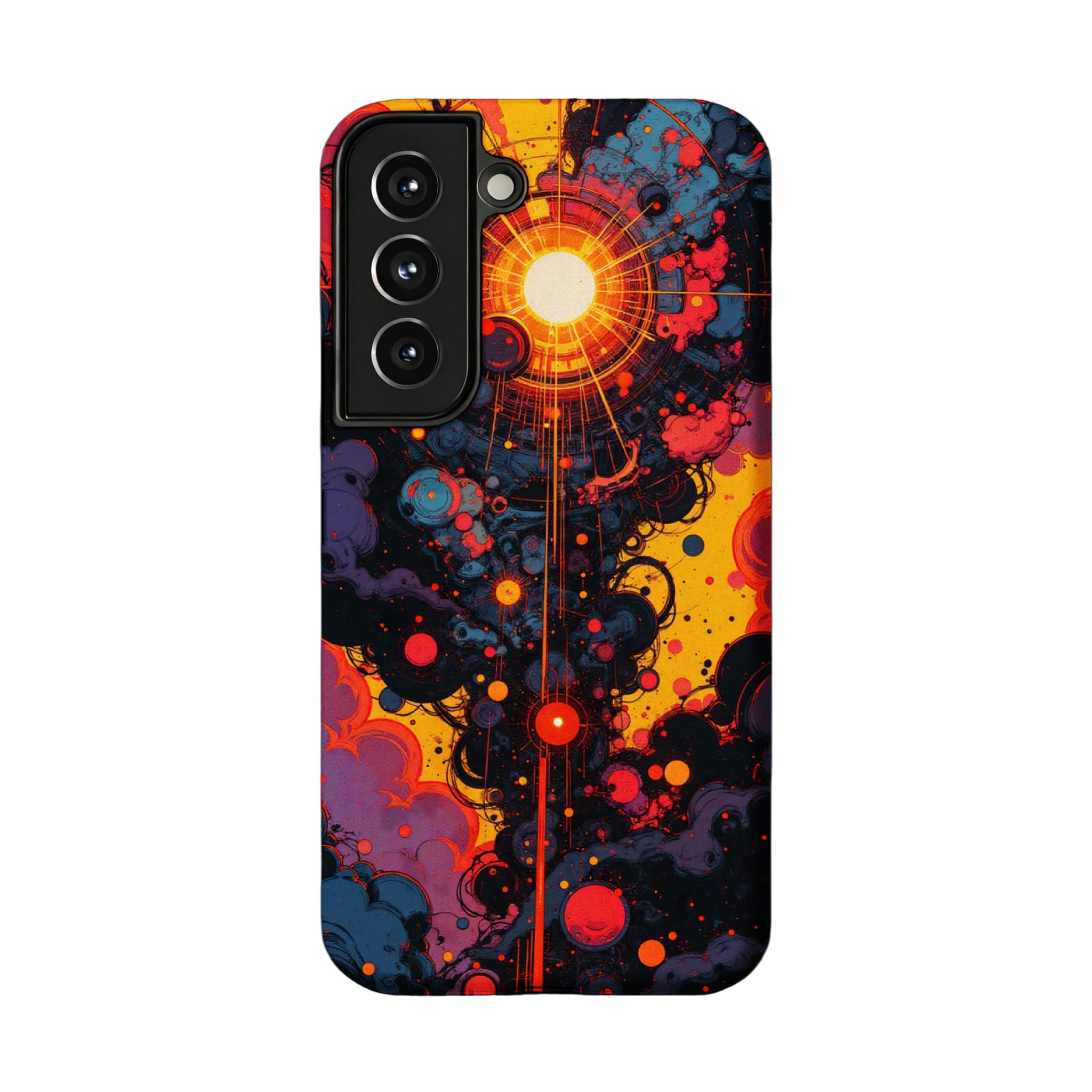 Abstract Cosmic Nebula Phone Case, Cyberpunk Art Cover for iPhone
