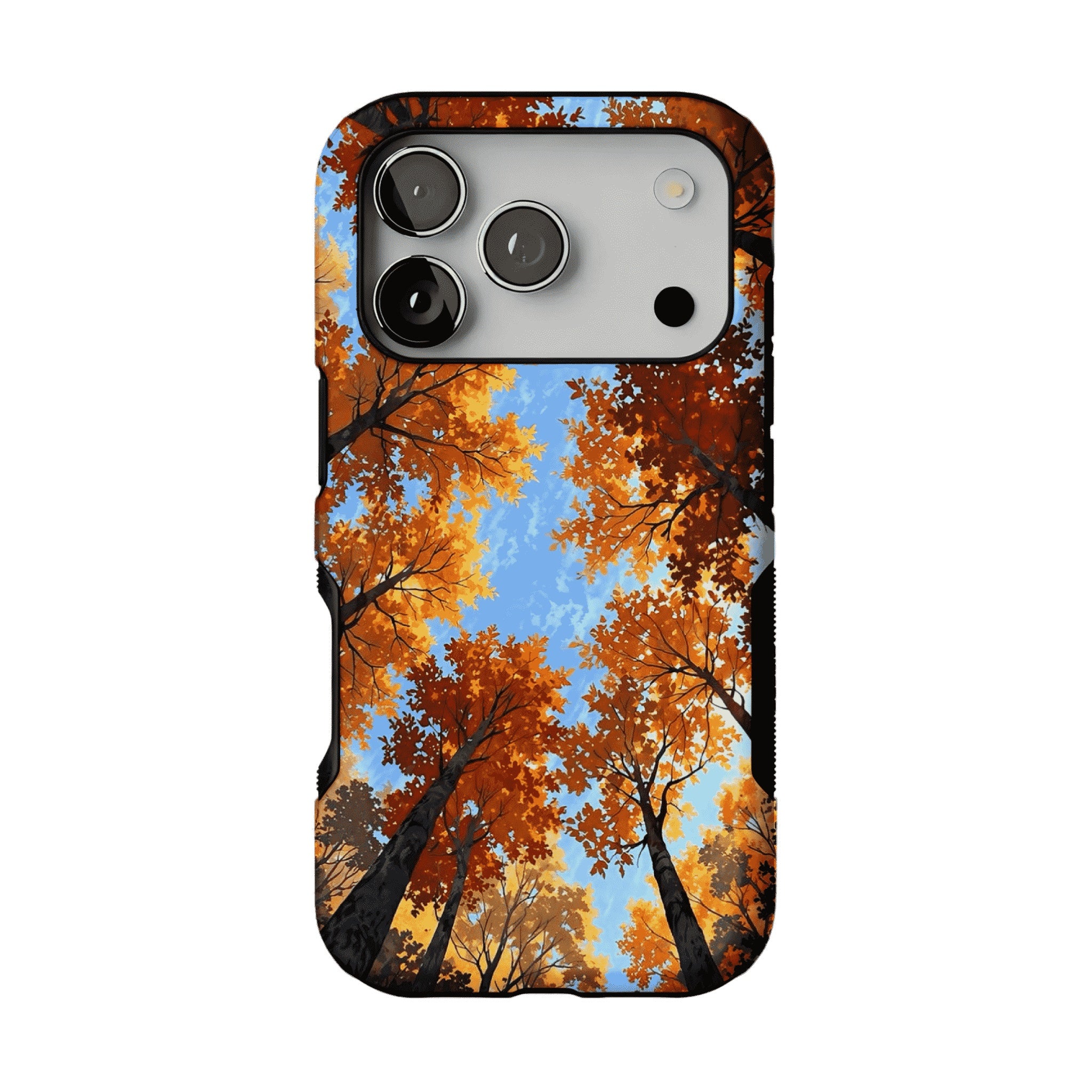 Autumn Forest Phone Case | Orange Leaves & Blue Sky Nature Cover