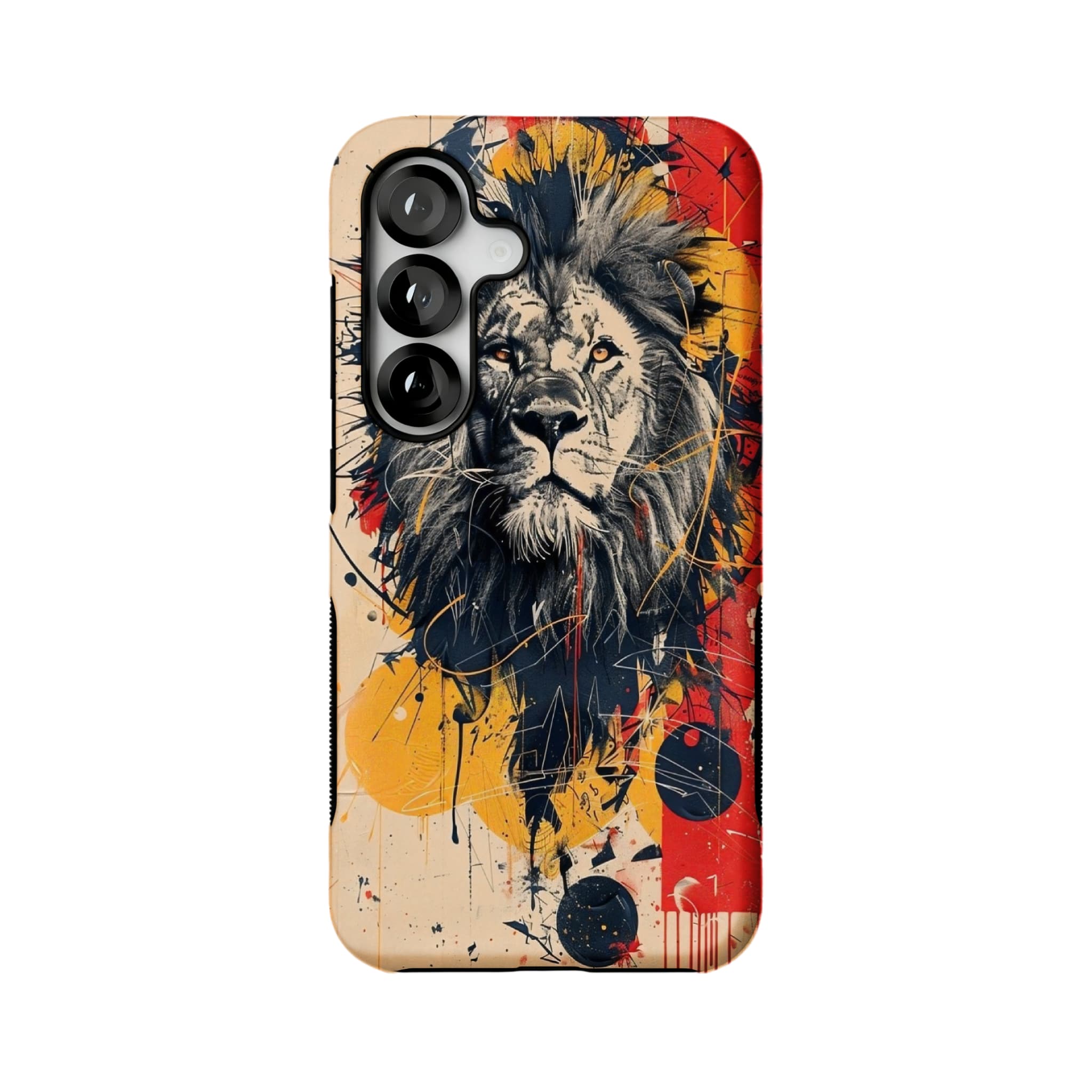 Graffiti Splash Ink Sketch Lion Head Street Art Shockproof iPhone Case