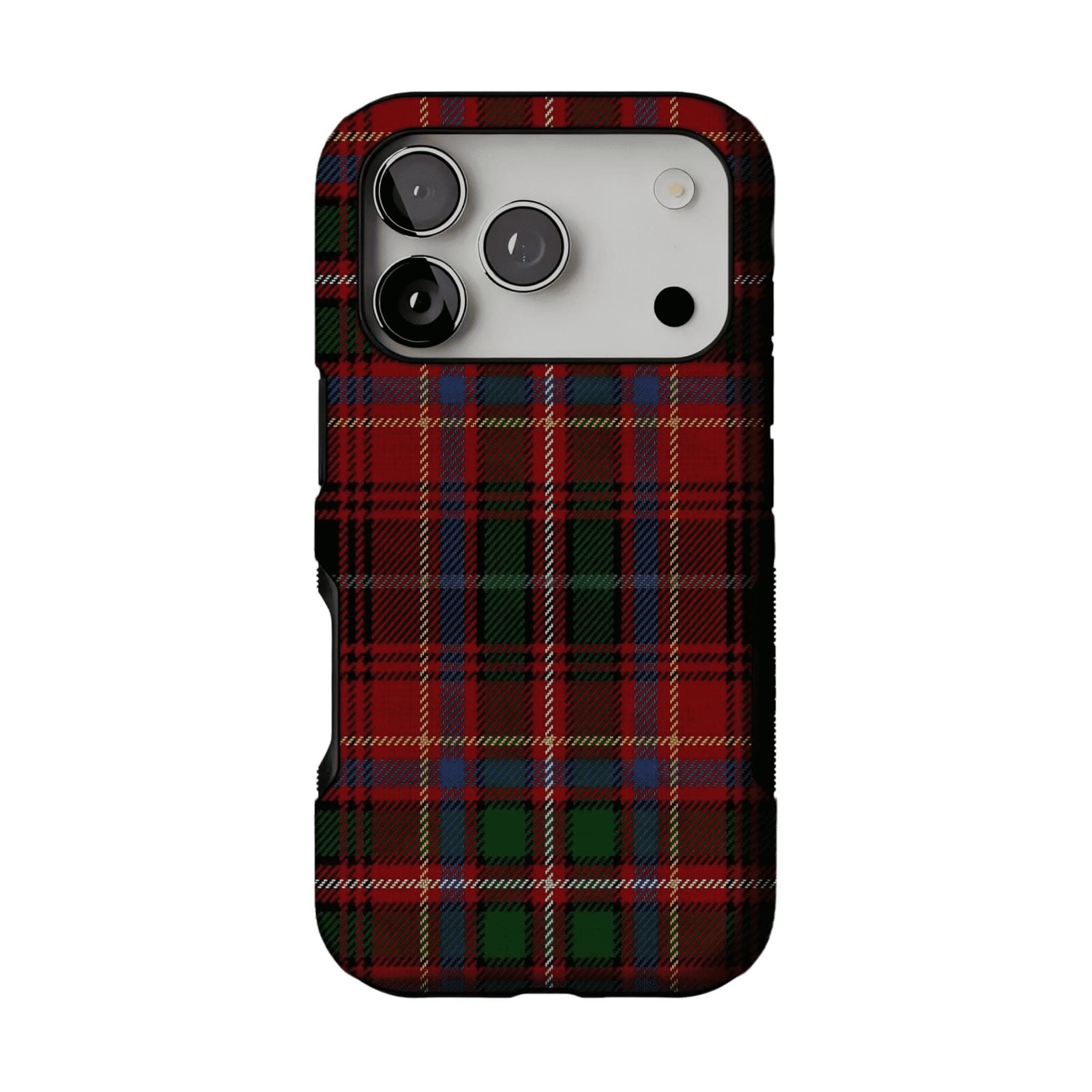 Classic Red Scottish Tartan Plaid Shockproof Anti-slip iPhone Cover